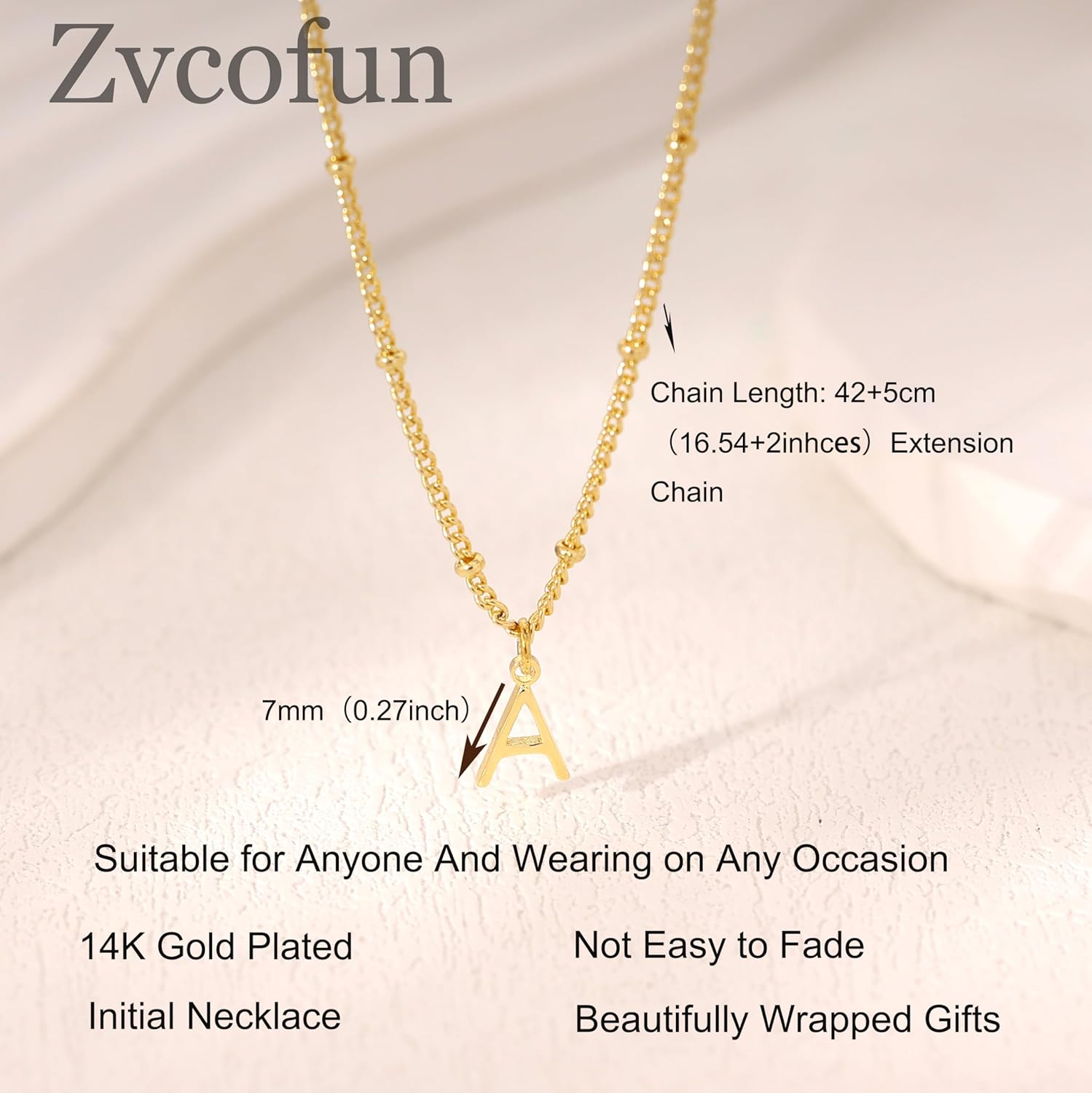 Initial Necklaces for Women Trendy - Dainty 14K Gold Plated A-Z Letter Pendant Necklace Cute Name Necklaces for Women Small Initial Choker Necklace Personalized Gold Jewelry for Women Gifts - Image 4