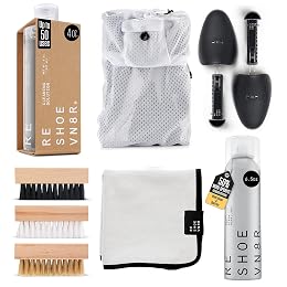 RESHOEVN8R Shoe Cleaner Kit & Shoe Protector Spray Bundle – Sneaker Cleaning Solution Waterproof Rain & Stain Protection Spray for Mesh, Canvas, Suede, Knit & Leather Shoes