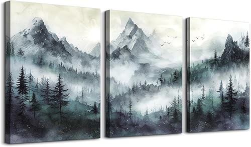 Miniatura 11 de TTHYUEWS Lienzo decorativo para pared para dormitorio y sala de estar, decoración moderna, océano azul, playa, pinturas de pared, olas de mar,