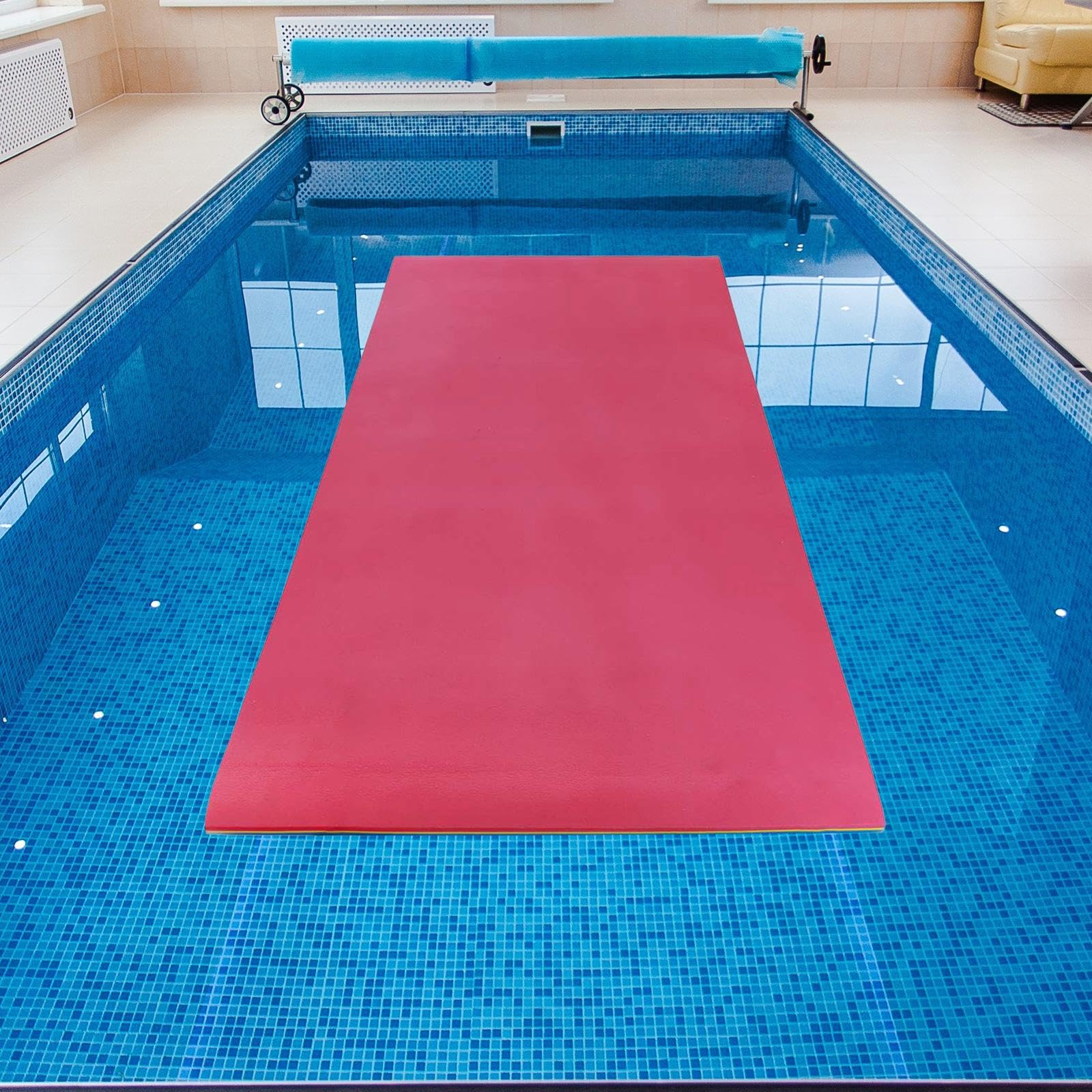 LOVIVER Tapis de flotteur d'eau, portable, tapis de 'été, tapis flottant, couverture d'eau Tapis flottant en mousse souple pour loisirs aquatiques, Bleu
