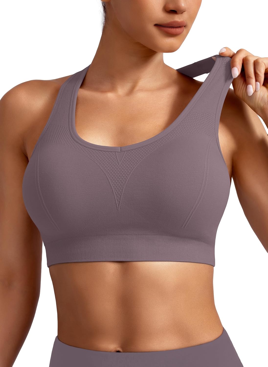 MIRITY Women Racerback Sports Bras - High Impact Workout Gym Activewear Bra Pack of 3 - Image 3