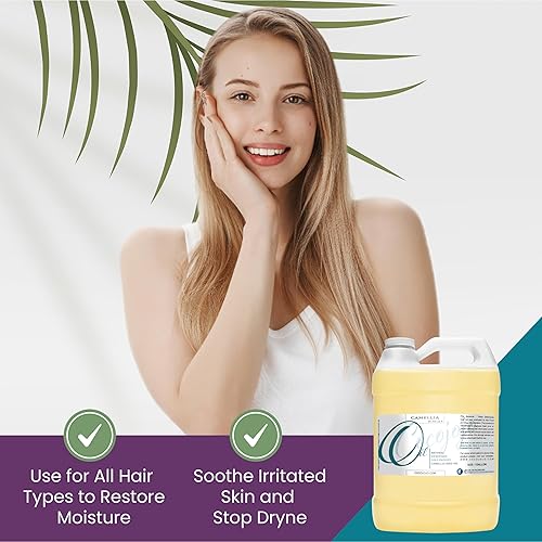 Miniatura 5 de Dr Joe Lab Aceite de semilla de camelia, 128 onzas, puro, natural, prensado en frío, sin refinar, aceite de camelia extra virgen, 1 galón, para