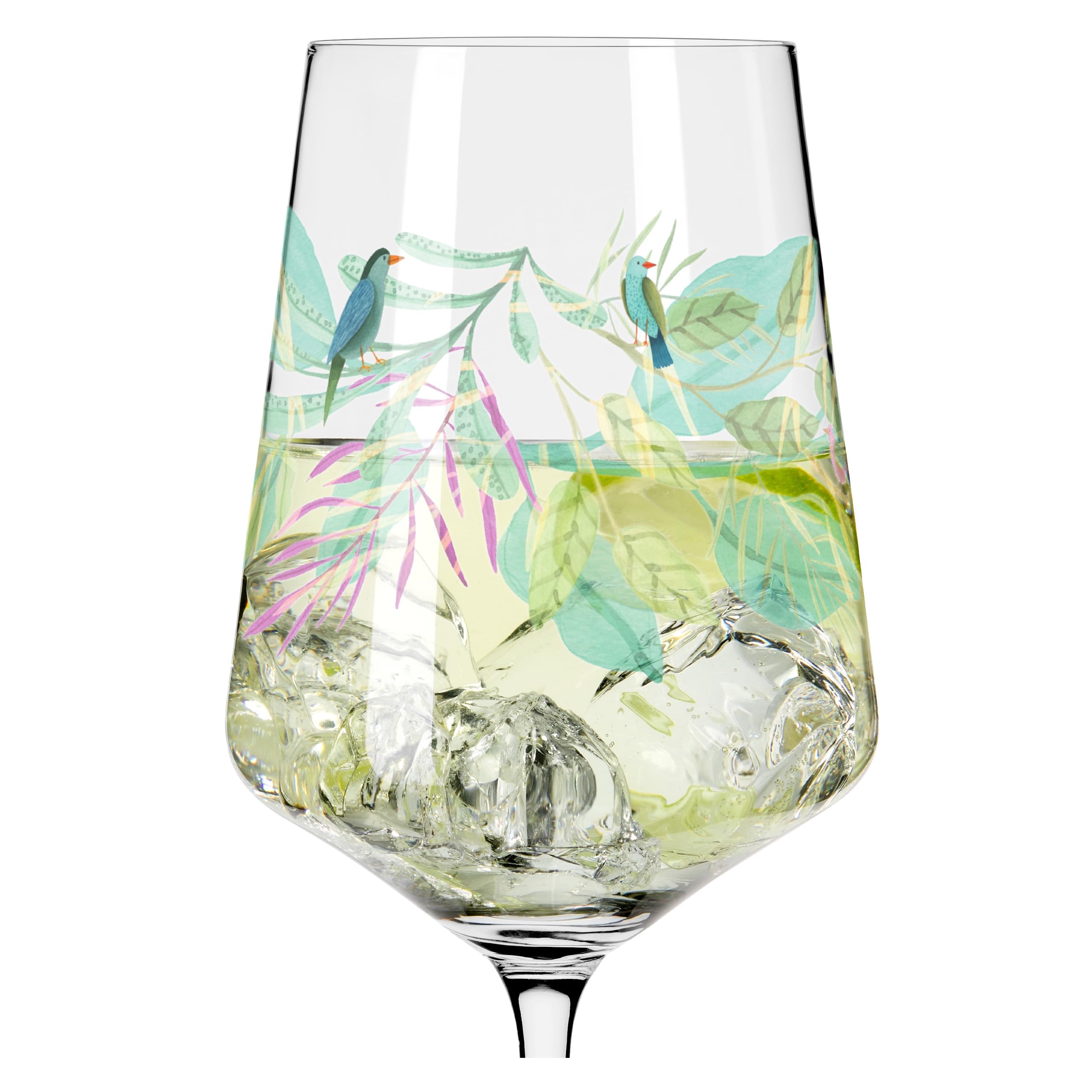 RITZENHOFF 2931017 Bicchiere da aperitivo 500 ml - Set di 2 - Serie Summer Dew - per spritz, spritzer - Motivo foglie - Made in Germany