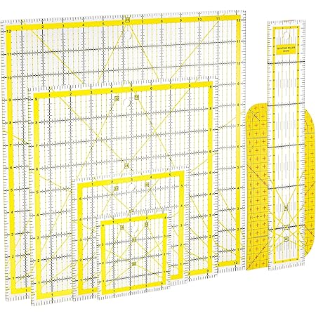 Righello Per Quilting OLFA QR4S - Trasparente, Antiscivolo, Precisione 1/8"