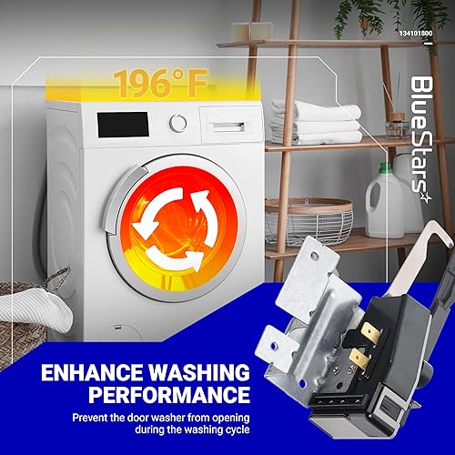 Miniatura 5 de BlueStars Pieza de repuesto para interruptor de bloqueo de tapa de arandela 134101800, compatible con lavadoras Frigidaire Electrolux, sustituye a