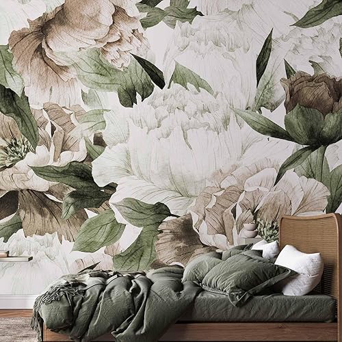 Miniatura 5 de artgeist Mural de pared de flores de 173 x 124 pulgadas, papel tapiz autoadhesivo XXL para despegar y pegar, extraíble, calcomanía grande,