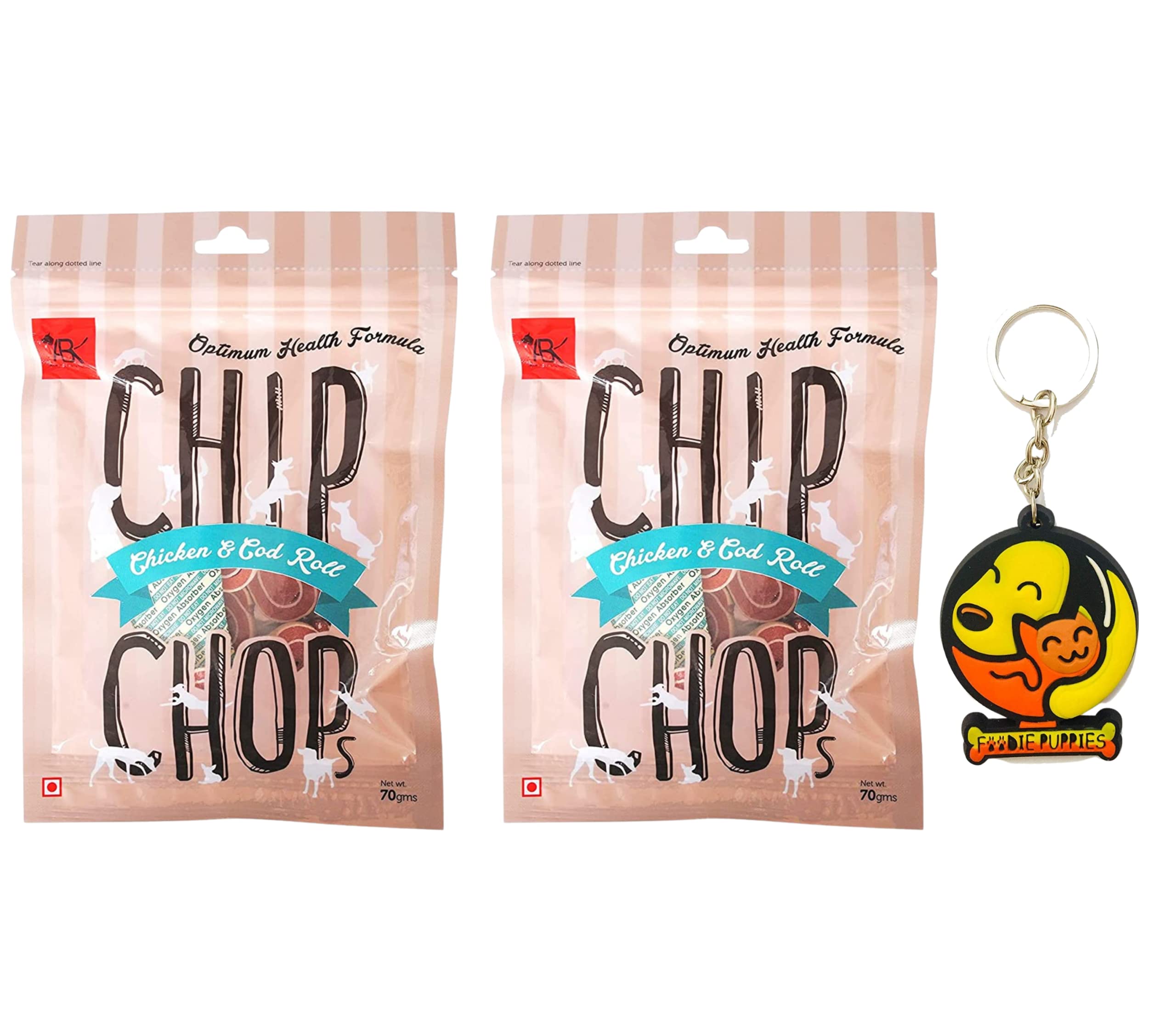 Chip Chops Chicken & Codfish Rolls Dog Treats - 70g (Pack of 2) Healthy, Tasty, High-Protein Snacks for Training & Rewards | Suitable for All Breeds | Sold by Foodie Puppies with Free Keyring (B09DPGS622) Amazon Price History, Amazon Price Tracker