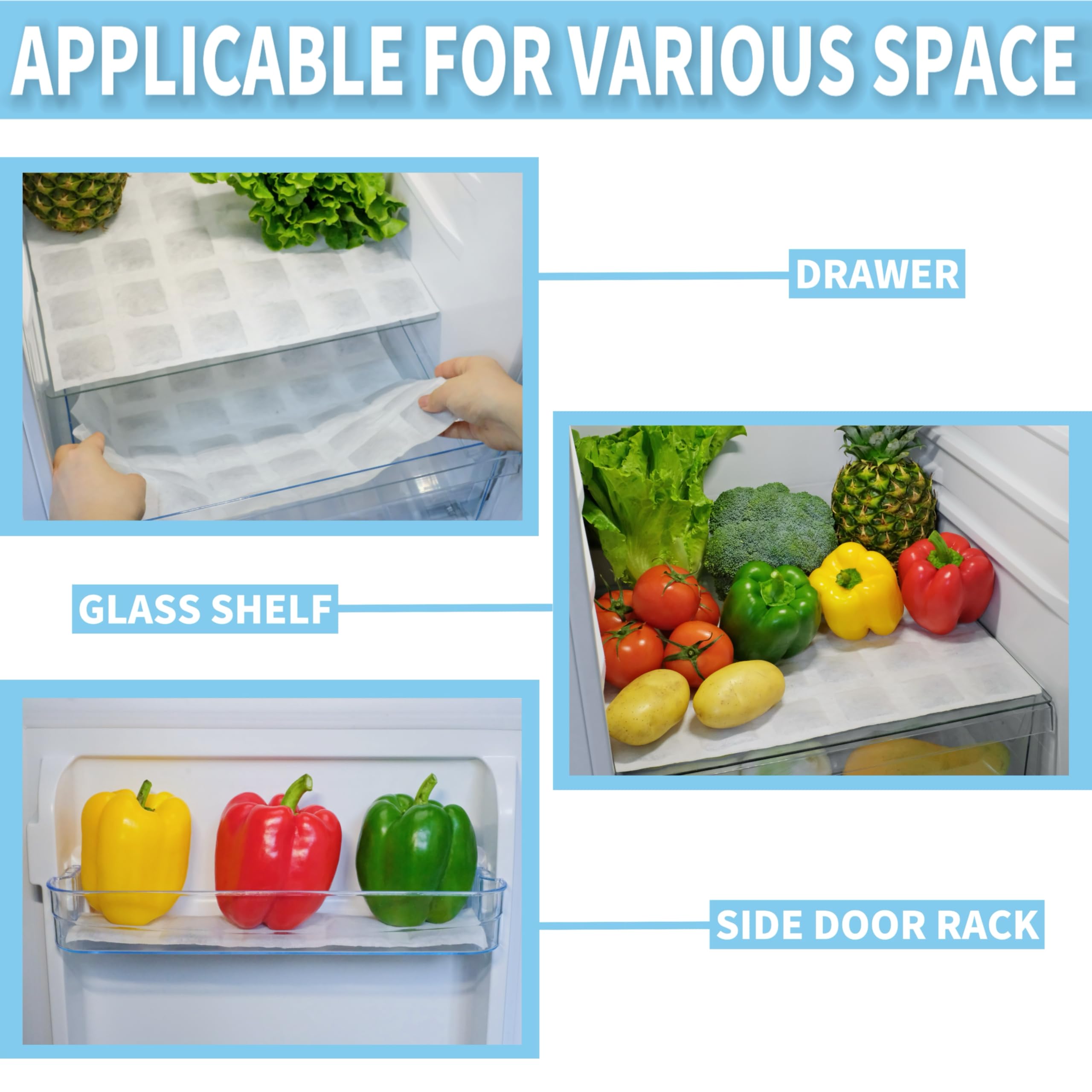 Desodorizador para refrigerador, supera al desodorante de bicarbonato de sodio, eliminador de olores para refrigerador y congelador, ambientador de aire y almohadilla absorbente de humedad 7