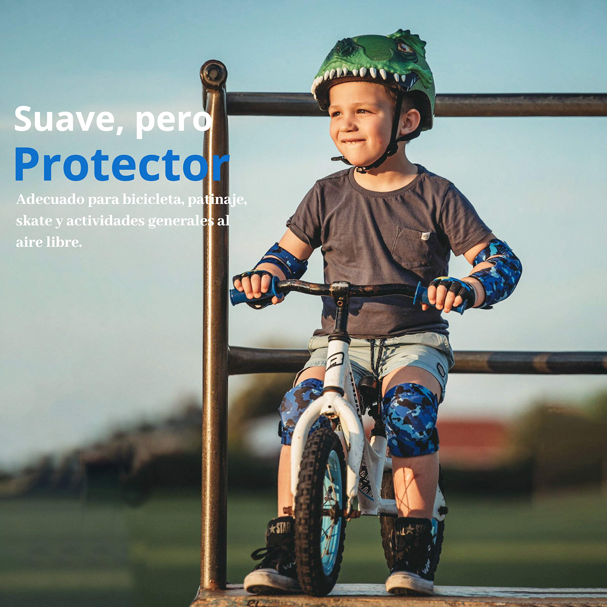 Simply Kids Protecciones Patines Niña I Coderas y Rodilleras Niño con Guantes I Protecciones Skate de Patinaje, Monopatín, Bicicleta — view 2