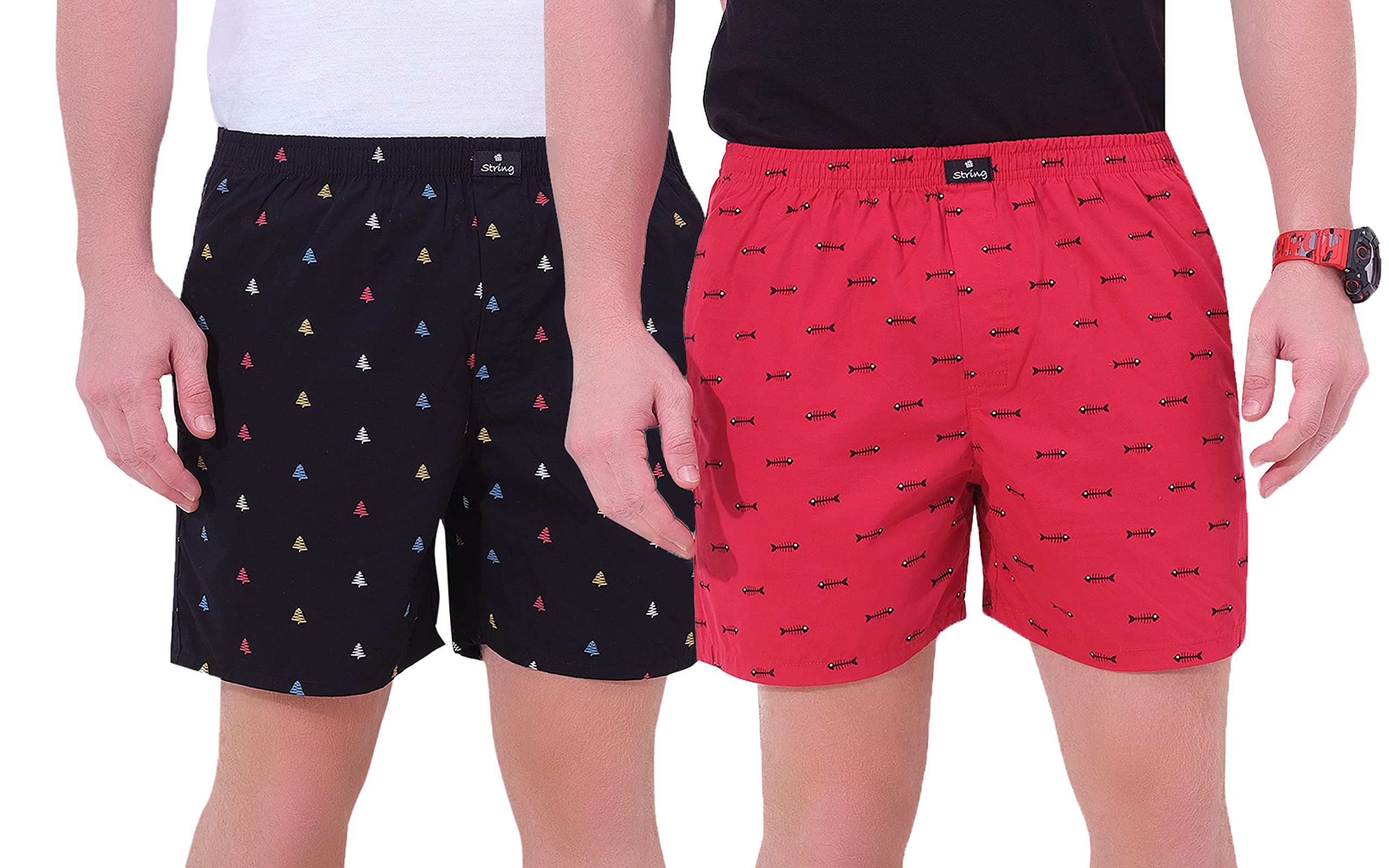 string Men Boxer Shorts Back Pocket Printed 0104 (Pack of 2)-picture-20