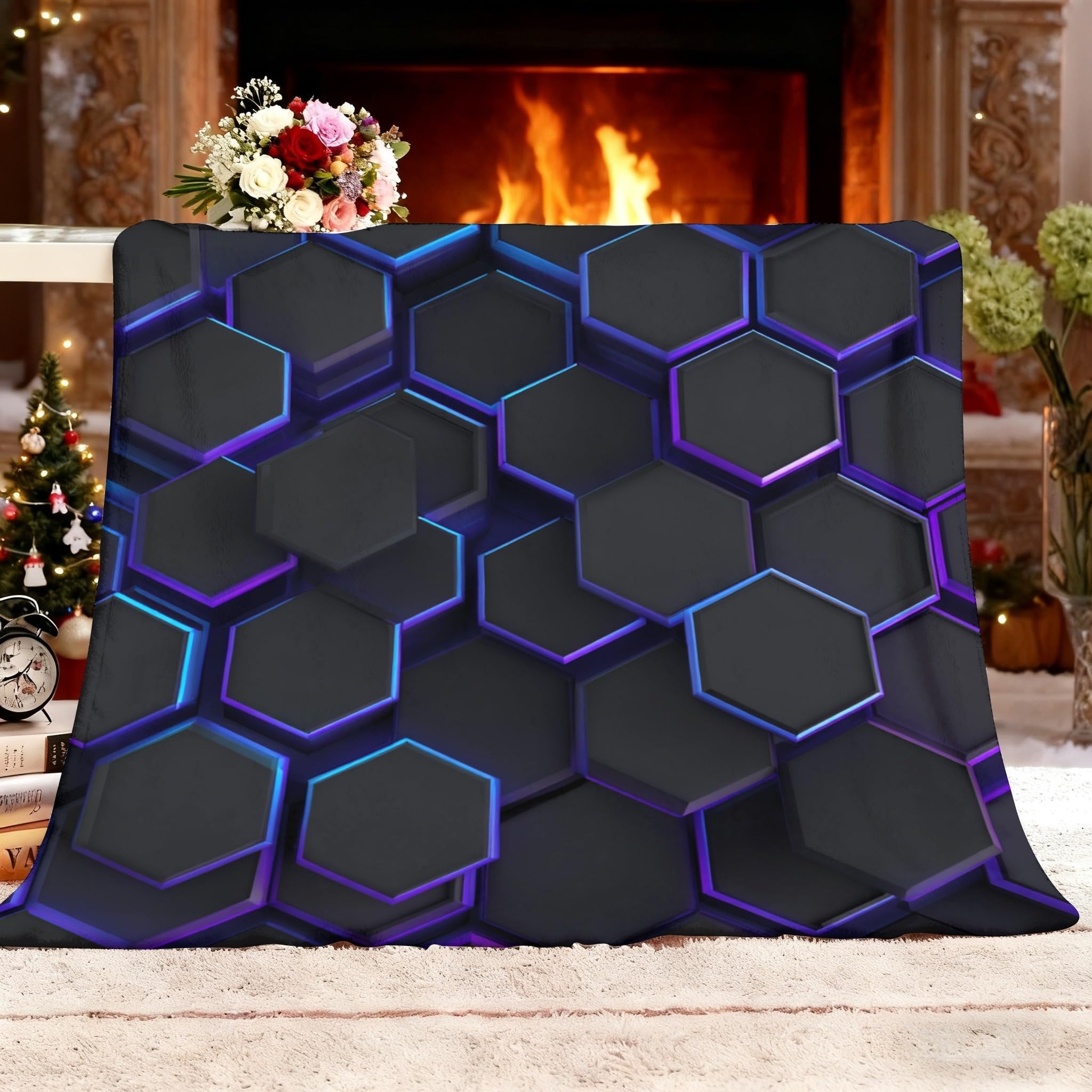 Plaid polaire noir 150x200 pour des soirées cocooning au chaud
