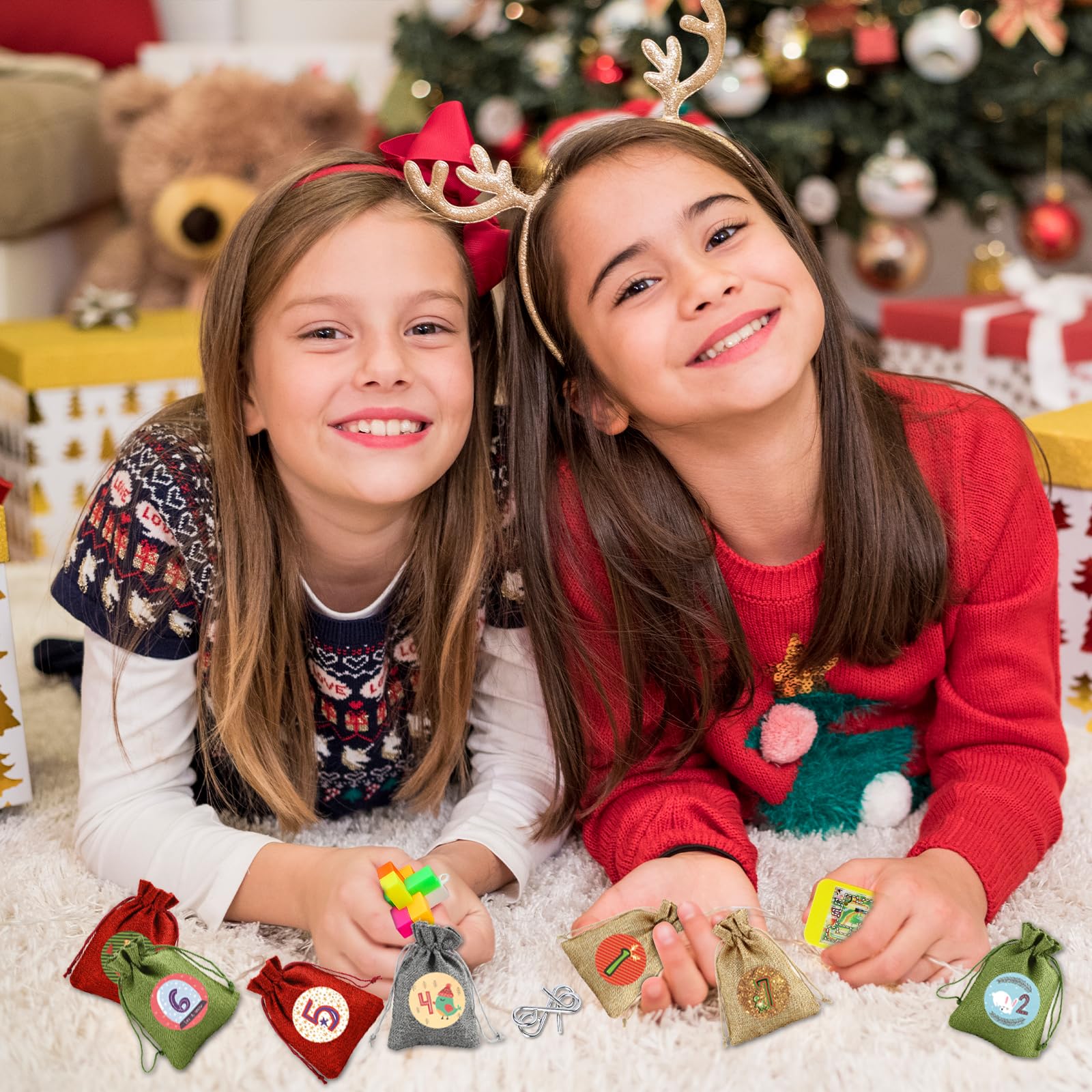 TECHEEL calendario dell'avvento 2024 giochi puzzle calendario avvento giochi puzzle calendario dell'avvento 2024 piccole cose per il calendario dell'avvento bambini calendario dell'avvento riempimento