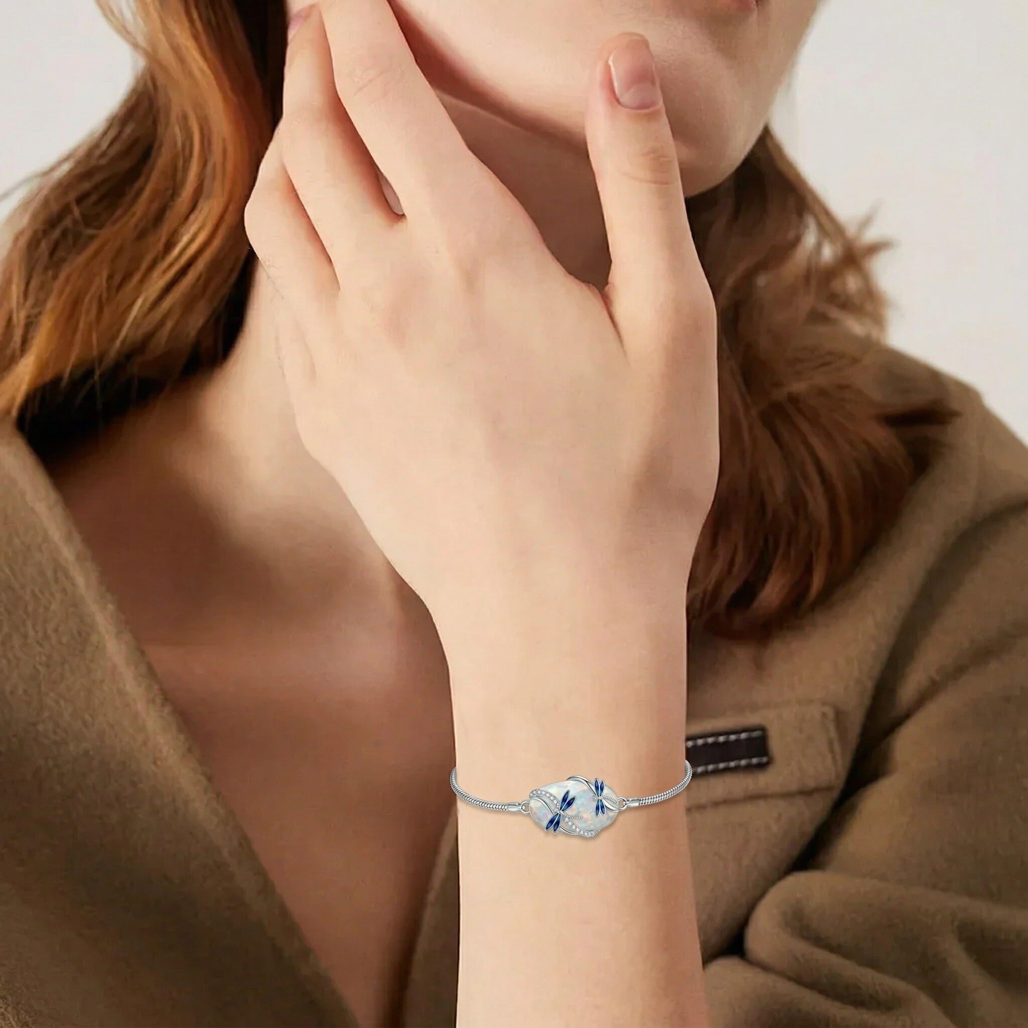 URONE Bracciale in argento Sterling 925 con opale, gioiello da donna
