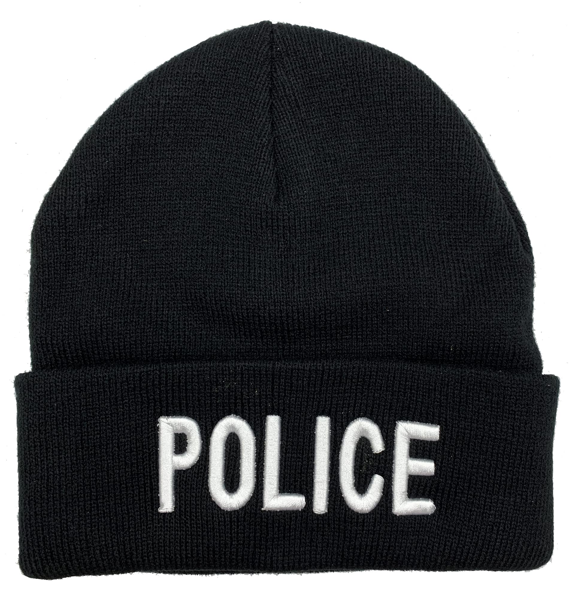 Black Duck Brand9" Embroidered Police Cuffed Beanie/Skull Cap