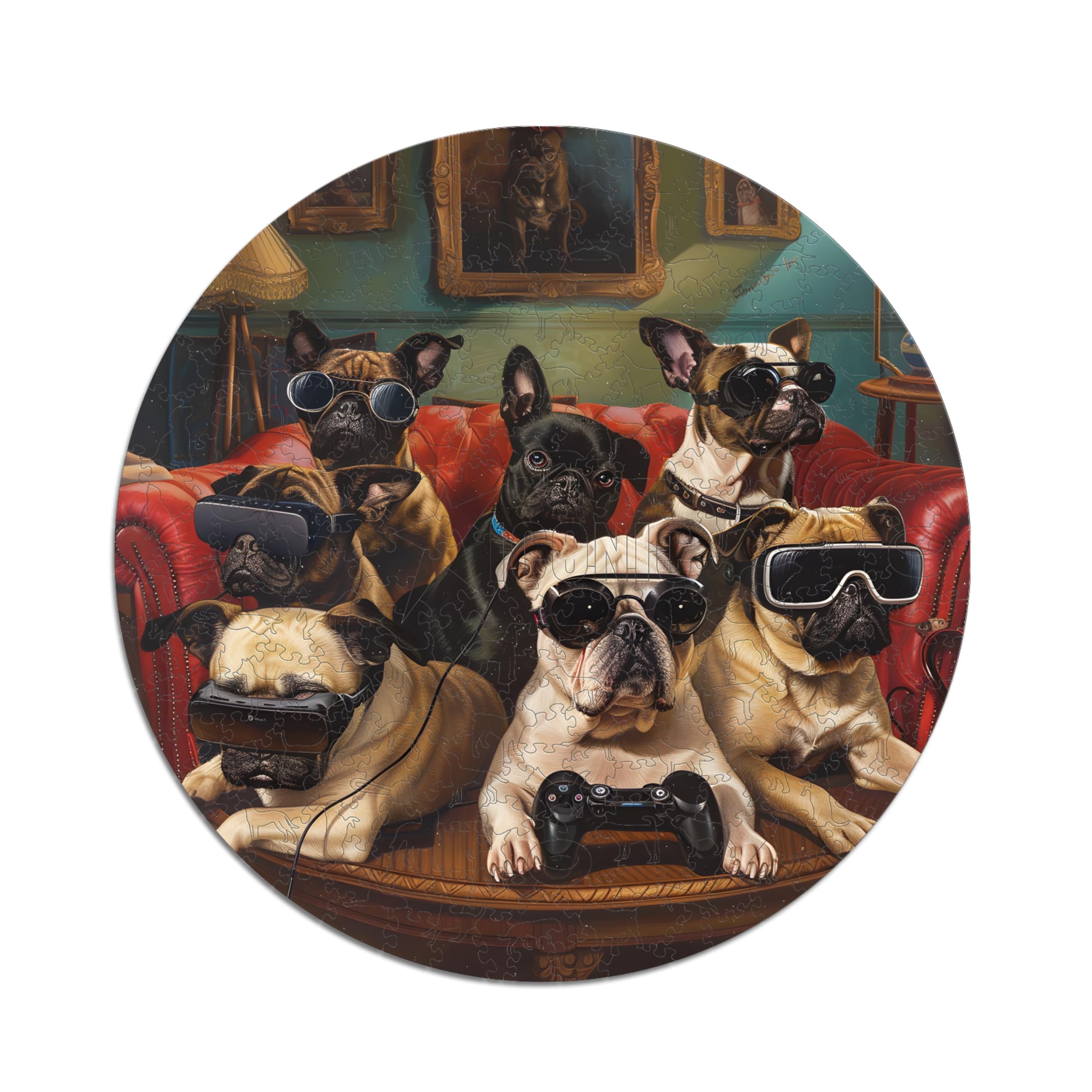 Iconic Puzzles - Gamer Dogs, Fantasy Animals, 100% nachhaltiges Holzpuzzle, Geschenke für Kinder und Erwachsene, Größe M, 350 Teile – Ansicht 4