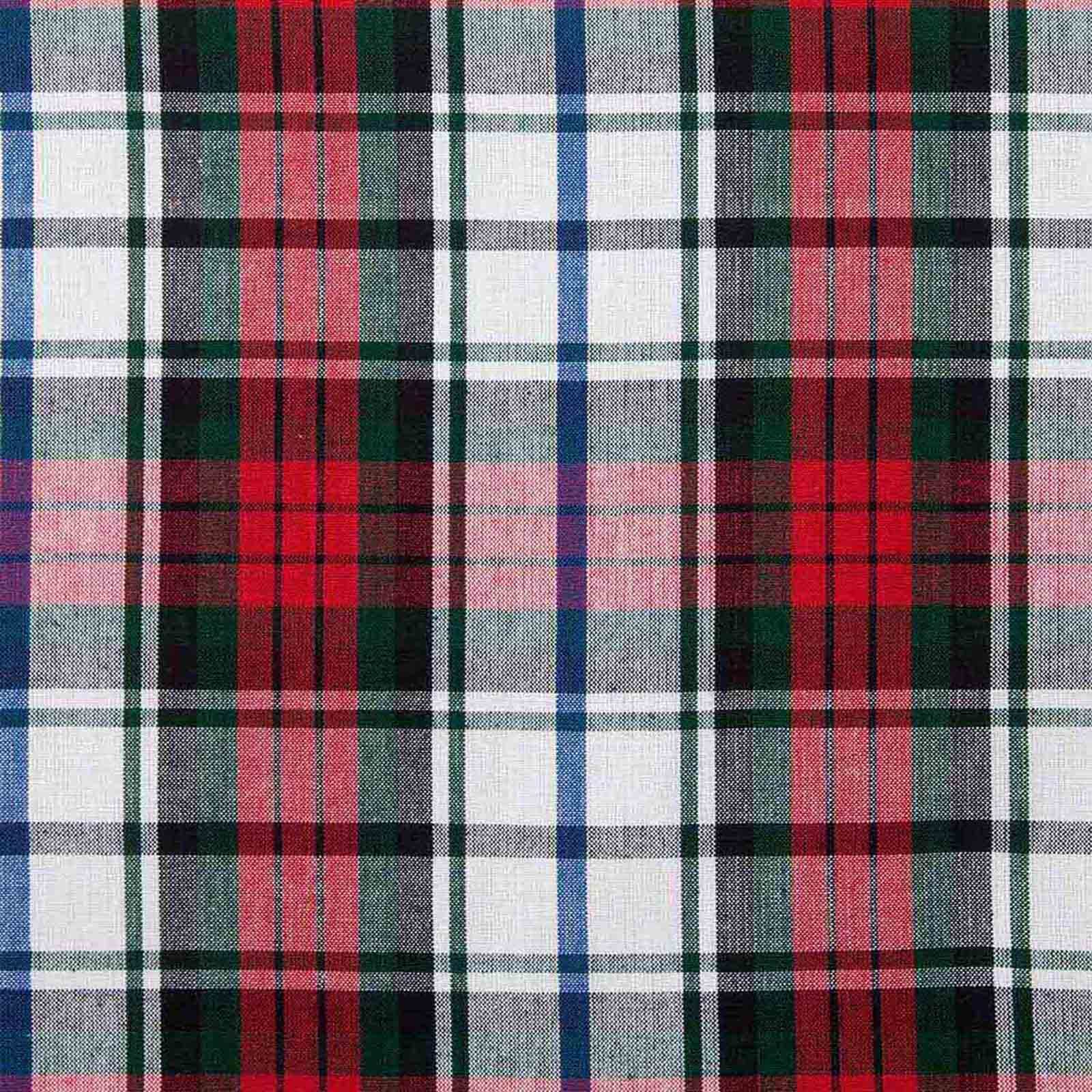 Homescapes Coppia di tende in cotone con occhielli, motivo Tartan a quadretti colore: bianco, rosso e verde 182 x 227 cm rosso