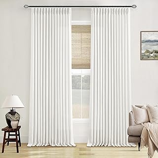 120 Inch Curtains High Ceiling Tall Curtains 2 Panels Set for Living Roo...