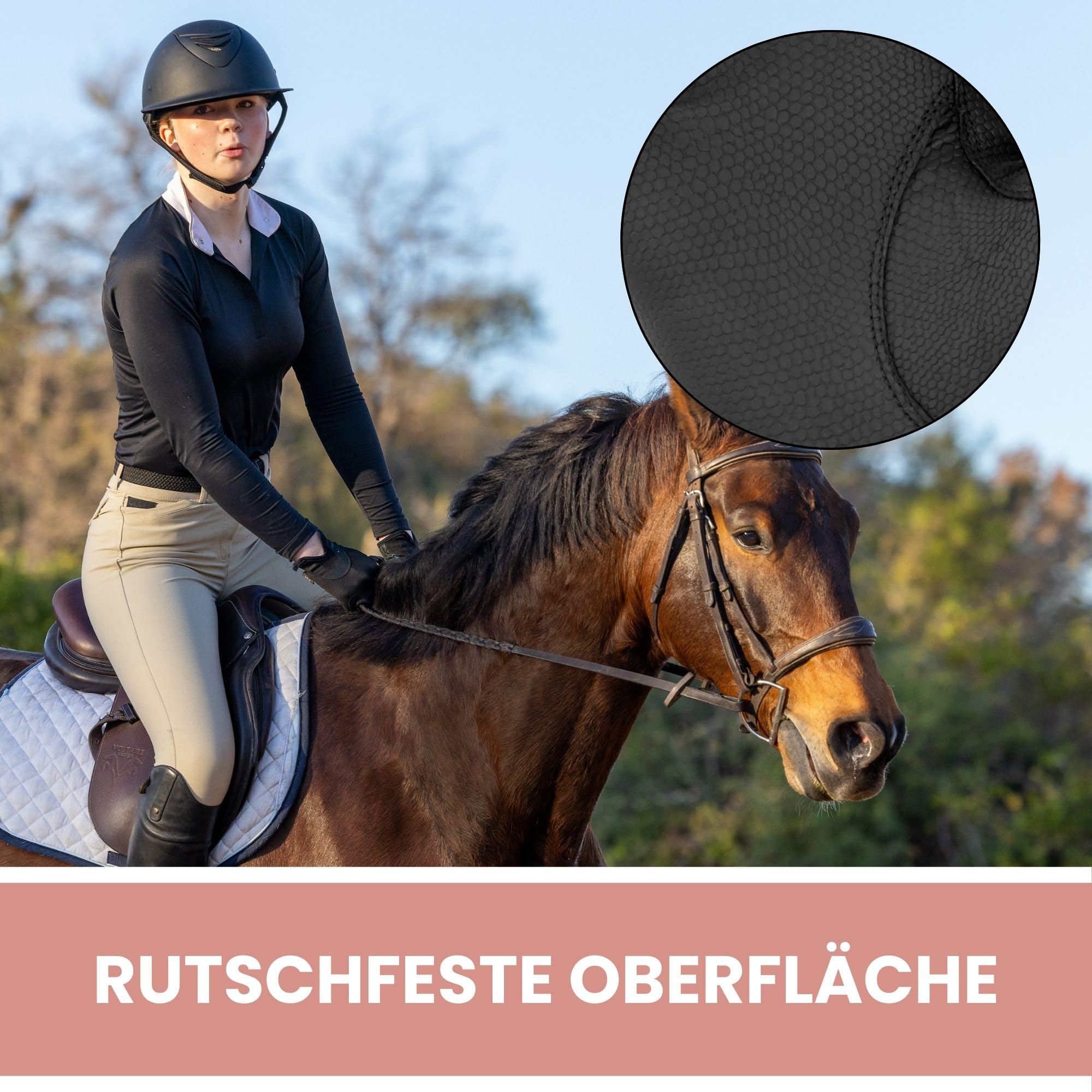 Damen Reithandschuhe mit Touchscreen Kompatibilität, Rutschfestem Grip & Elegantes Design - Perfekt für den Reitsport - für Frauen und Mädchen - Bali