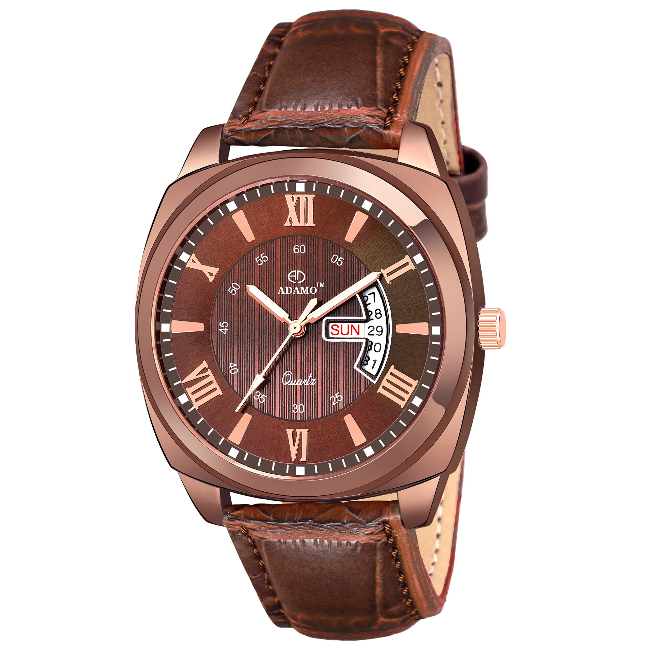 ADAMO Legacy Brown Dial Day & Date Mens & Boys Watch 833EEL14 (B07ZX93VS7) Amazon Price History, Amazon Price Tracker