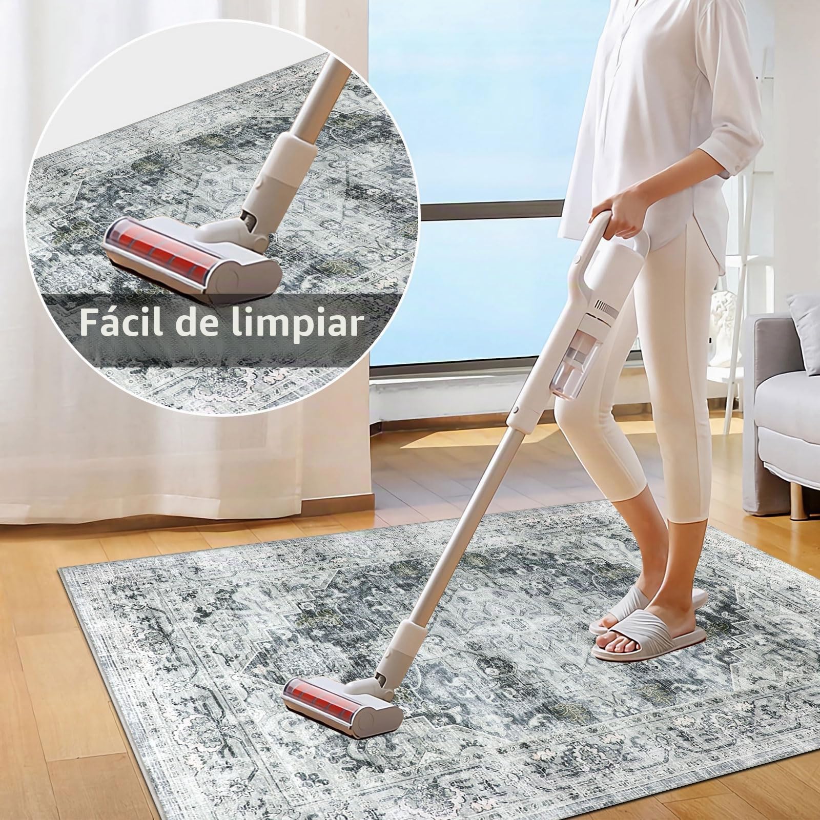 Homcomodar Alfombra Silla Escritorio 90x120cm Gris Protectora Suelo Ruedas Antideslizante para Gaming Oficina Ordenador
