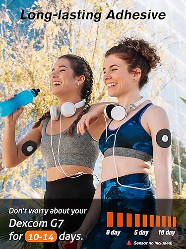 Miniatura 7 de Parches adhesivos para Dexcom G7, paquete de 20 unidades impermeables Dexcom G6 Overpatch para larga estancia de 10 a 14 días, cinta CGM de papel