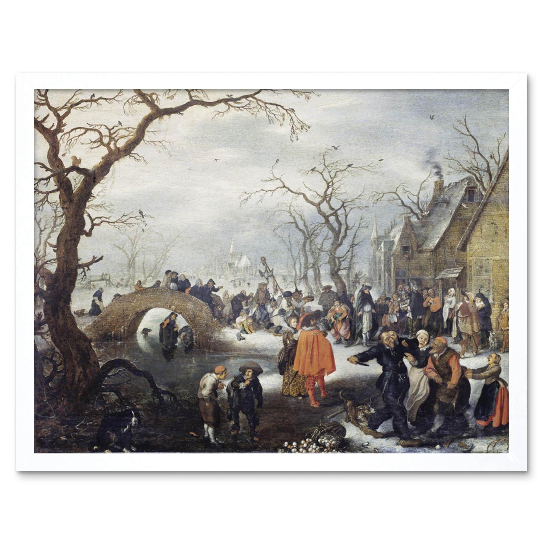 Artery8 Van De Venne Shrove Tuesday In Country Painting Art Print Framed Poster Wall Decor 12x16 inch