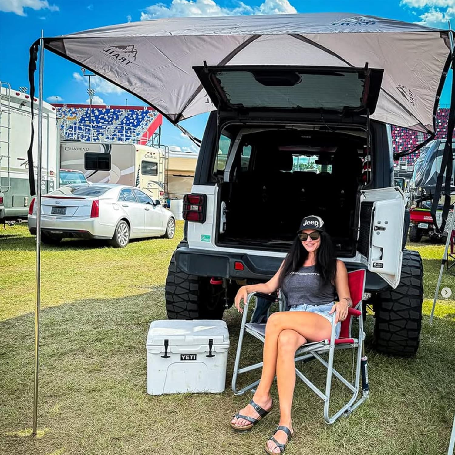Trail Topper™ Adventure Portable Vehicle Awning, Large 5' x 7' Lightweight Canopy for Vehicles, SUVs, Trucks, Vans, Campers, Beach Days, Tailgating, Sporting Events & Outdoor Adventures