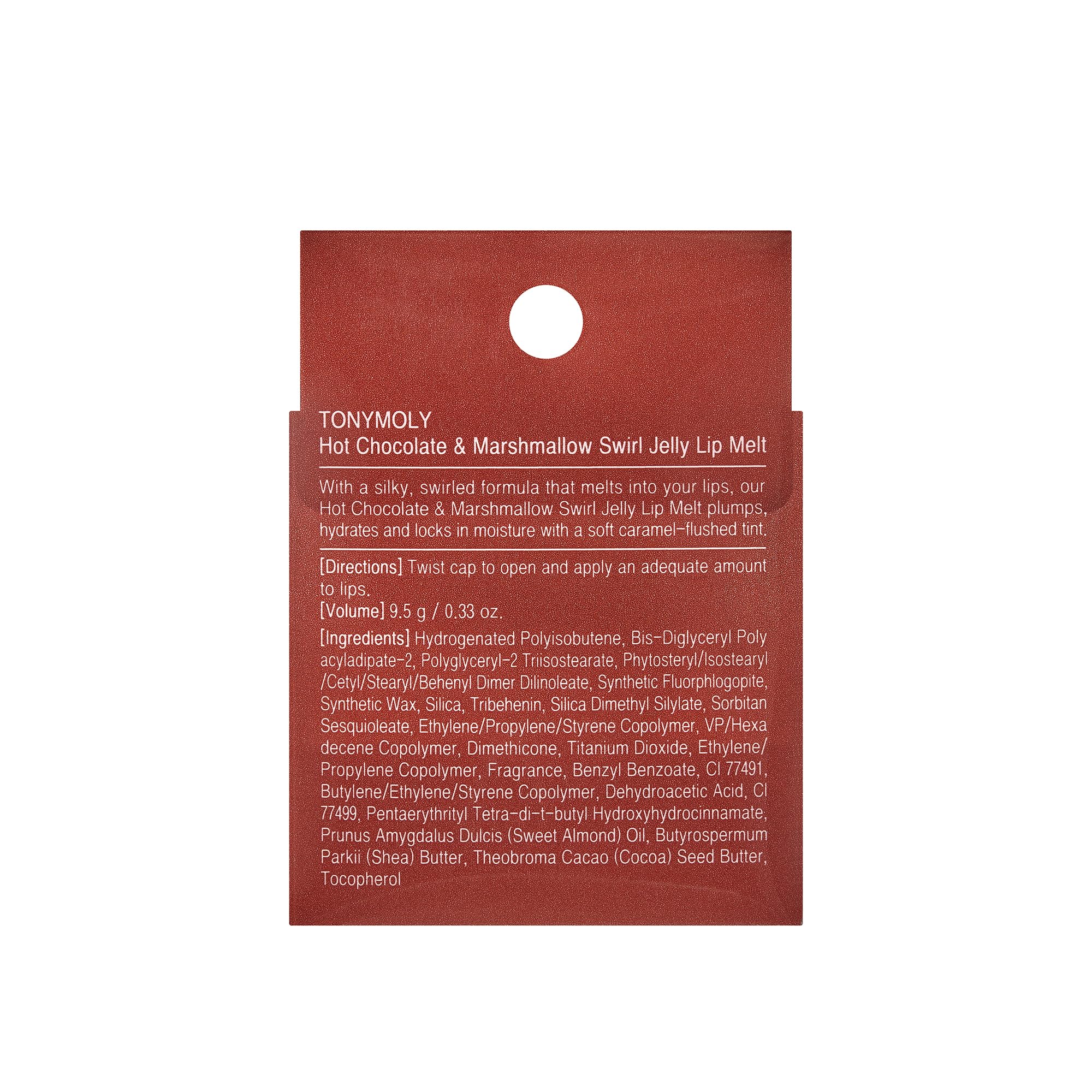 TONYMOLY Hot Chocolate & Marshmallow Swirl Jelly Lip Melt – Hydrating & Nourishing Lip Balm with Subtle Brown Tint, Non-Sticky Glossy Finish, Limited Edition Korean Lip Care for Soft, Smooth Lips