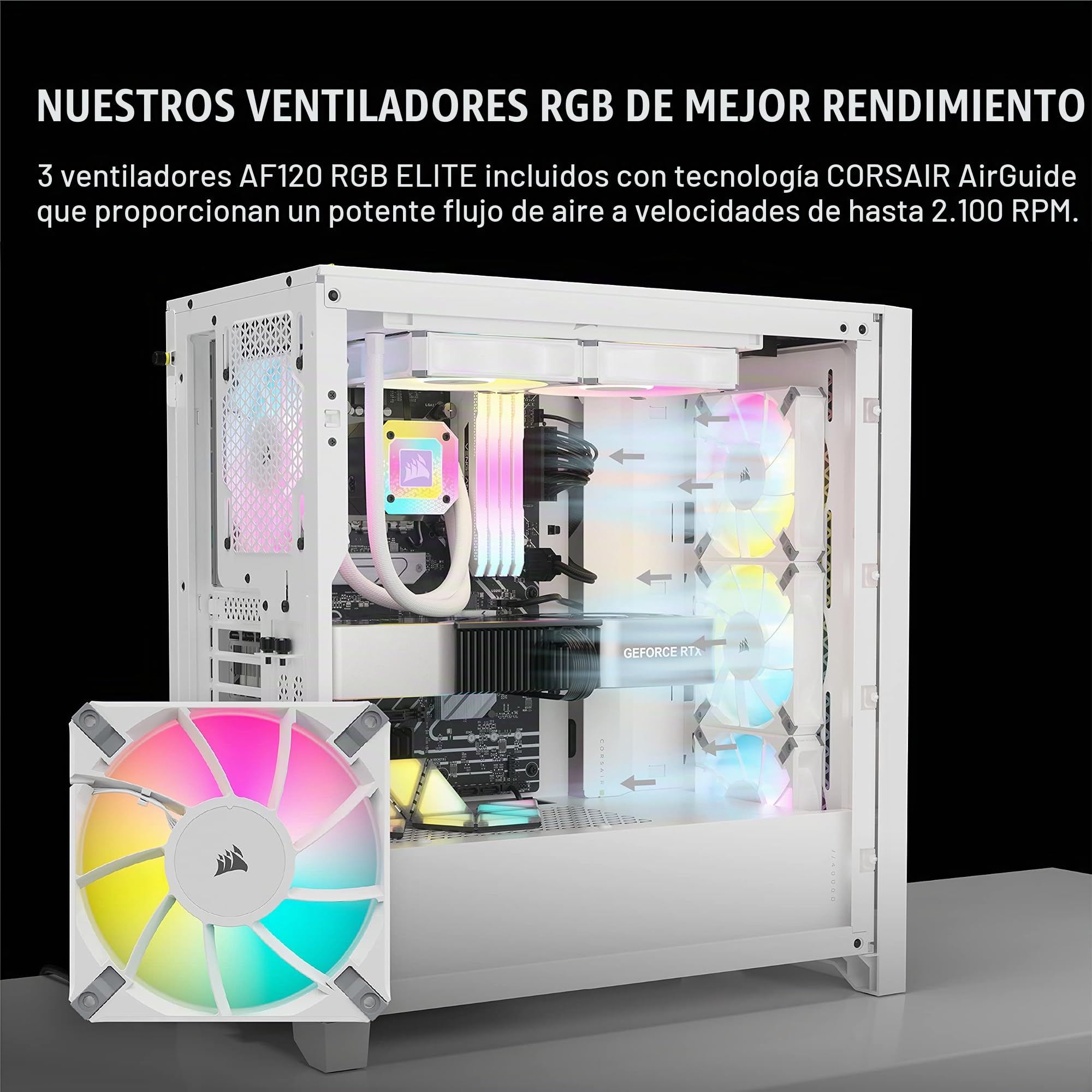 Corsair Icue 4000d Rgb Midi Tower Bianco (corsair Icue 4000d Rgb White Mid Case)