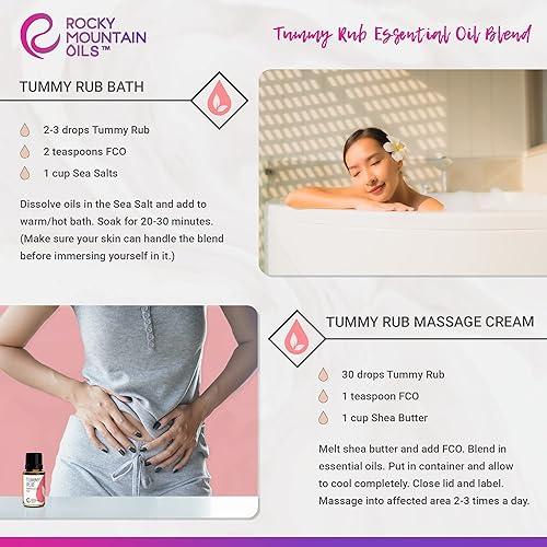 Miniatura 4 de Rocky Mountain Oils Mezcla de aceites esenciales para frotar la barriga con aceites esenciales 100 puros y naturales para difusor y tópico aceite