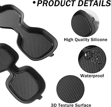 Cup Holder Inserts Liner for CRV Accessories 2023 2024 2025 2026 Anti-Dust Center Console Cup Holder Protector Mats Interior Decoration Pad for CRV 2Pcs (Black)