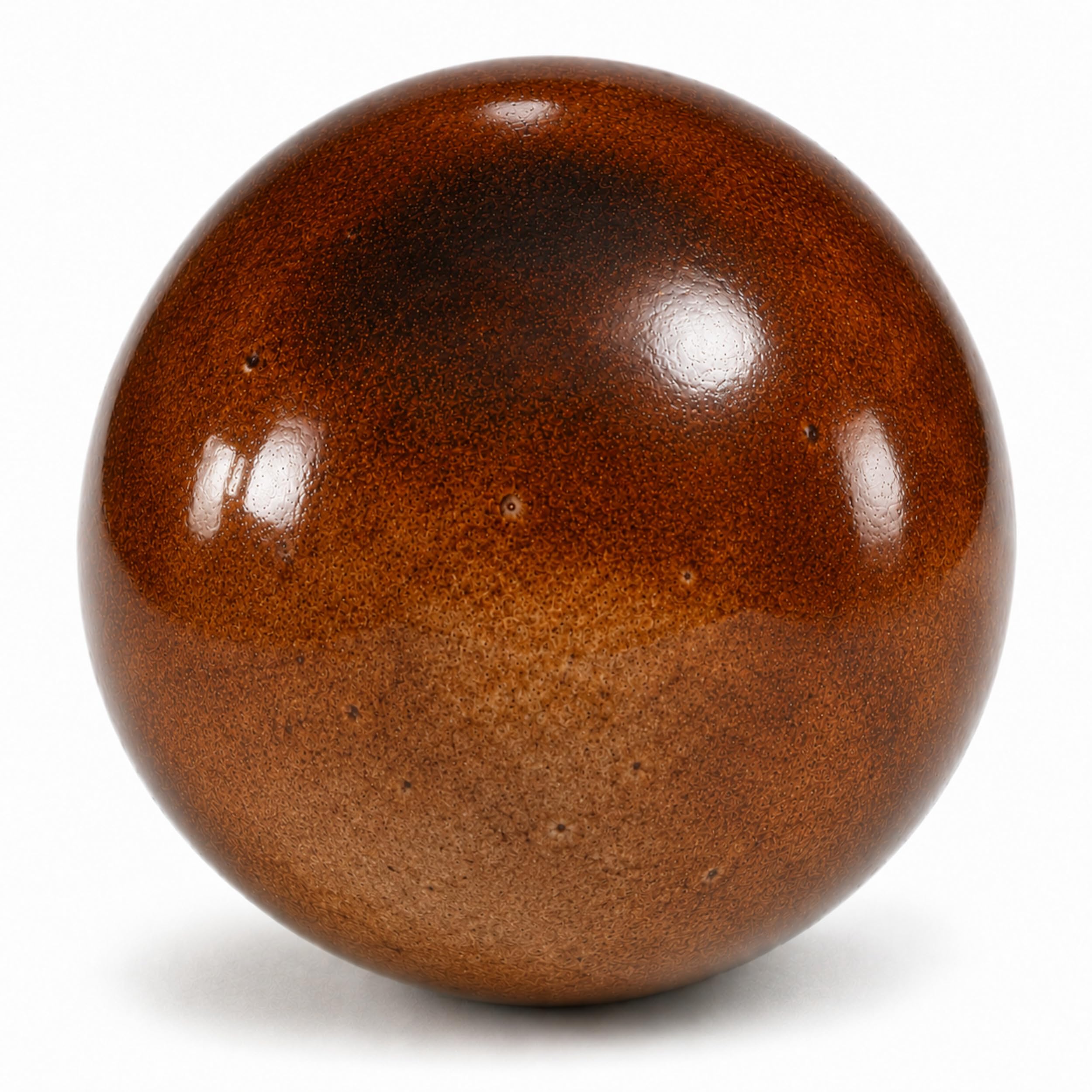 2nd Choice/B-Ware Ceramic Garden Ball with Flaws - Decorative Ball / Rose Ball in Various Sizes 20 cm, 30 cm, 40 cm and Colours (Brown, 20 cm)