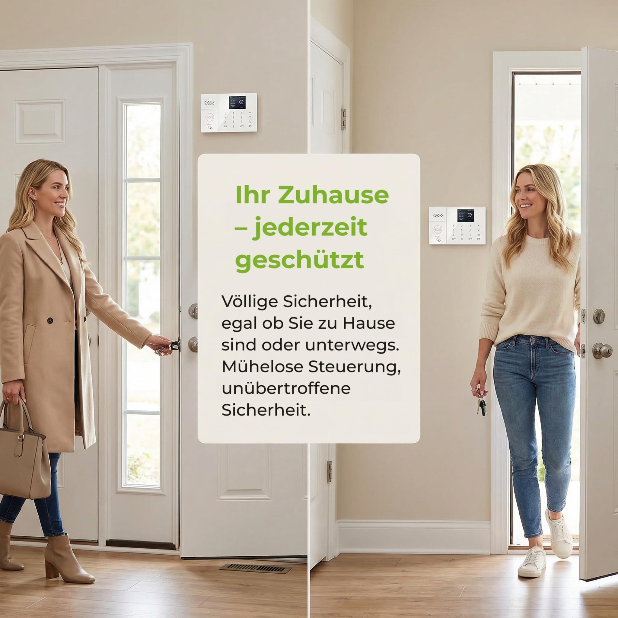 Alarmanlage Haus, WLAN/4G+GSM, Touchscreen, App-Steuerung– 24-teiliges Sicherheitssystem für Haus, mit Bewegungsmelder, Tür sensoren, Fernbedienungen, Alarmsirene, Funktioniert mit Alexa