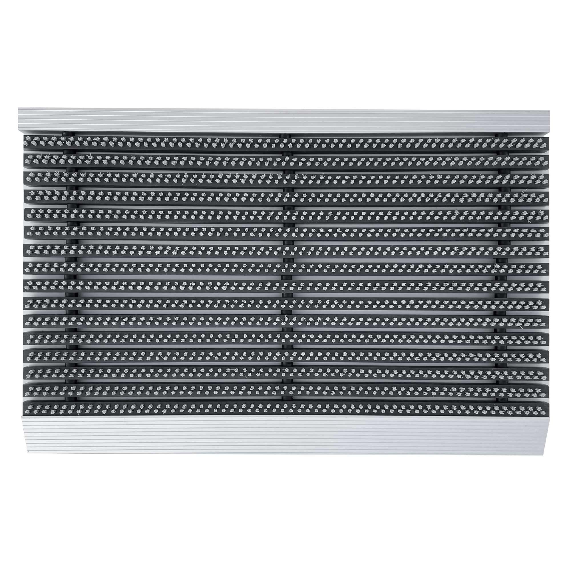 Zerbino Nicoman In Fibra PVC 'spaghetti' – Grigio, Lavabile In Lavatrice, Antiscivolo, Realizzato Con Materiali Riciclati, Adatto Ad Esterni