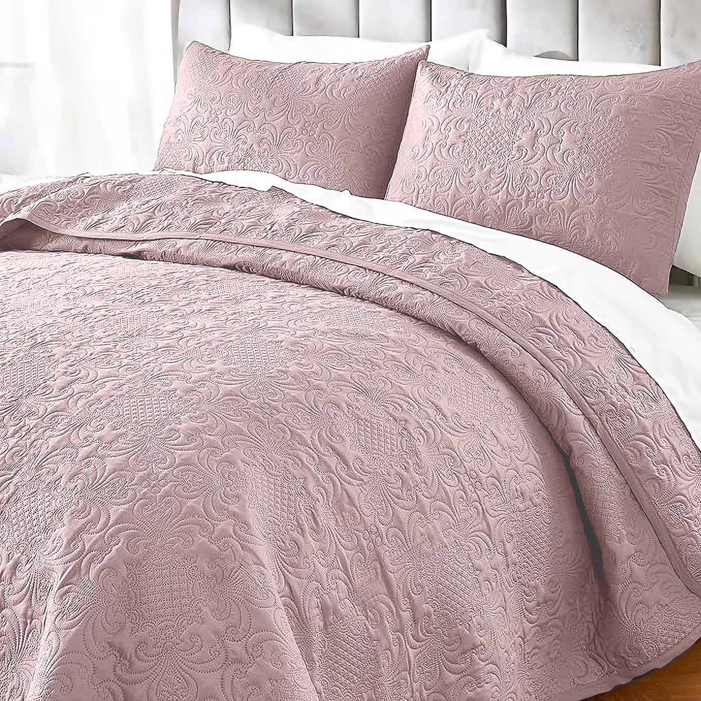LABHAM - Sensations 300GSM Dual-Purpose Bedcover Cum AC Comforter Set - Super-Soft, Fluffy, All-Season, UltraSonic Quilted (90"x108") with 2 Pillow Covers & Multi-Purpose Bag (Peach)-image-46