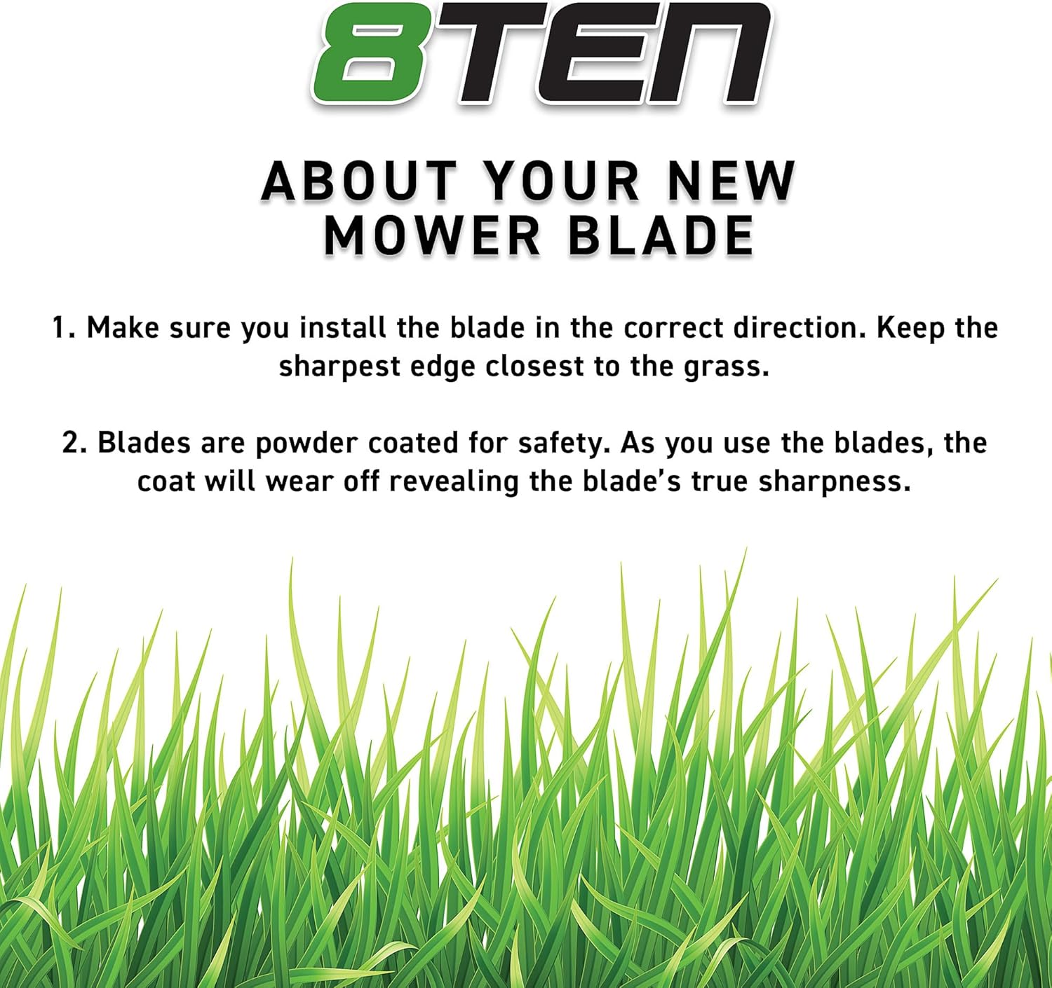 8TEN LawnRAZOR Blade for John Deere 717E Z510A Z540R Z920M Z910A Z645 Z820A Z915B 48" Deck M136185 (Mulching) 3 Pack