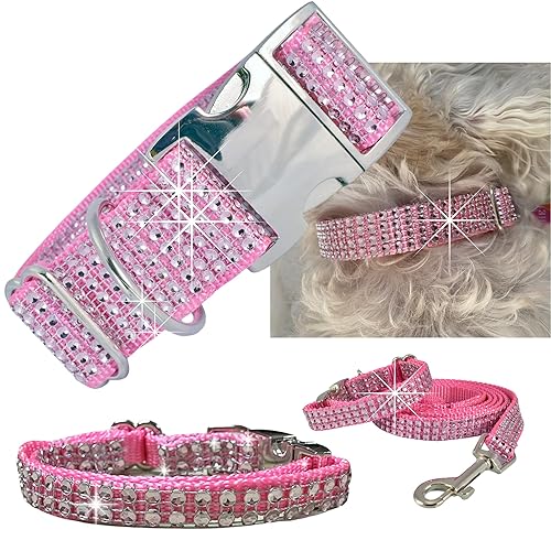 Miniatura 7 de Rhinestone Bling Dog Collars for Large and Giant Dogs, Diamond-like Acrylic Jeweled Custom Pet Collars for Girls and Boys, Small Medium Breeds