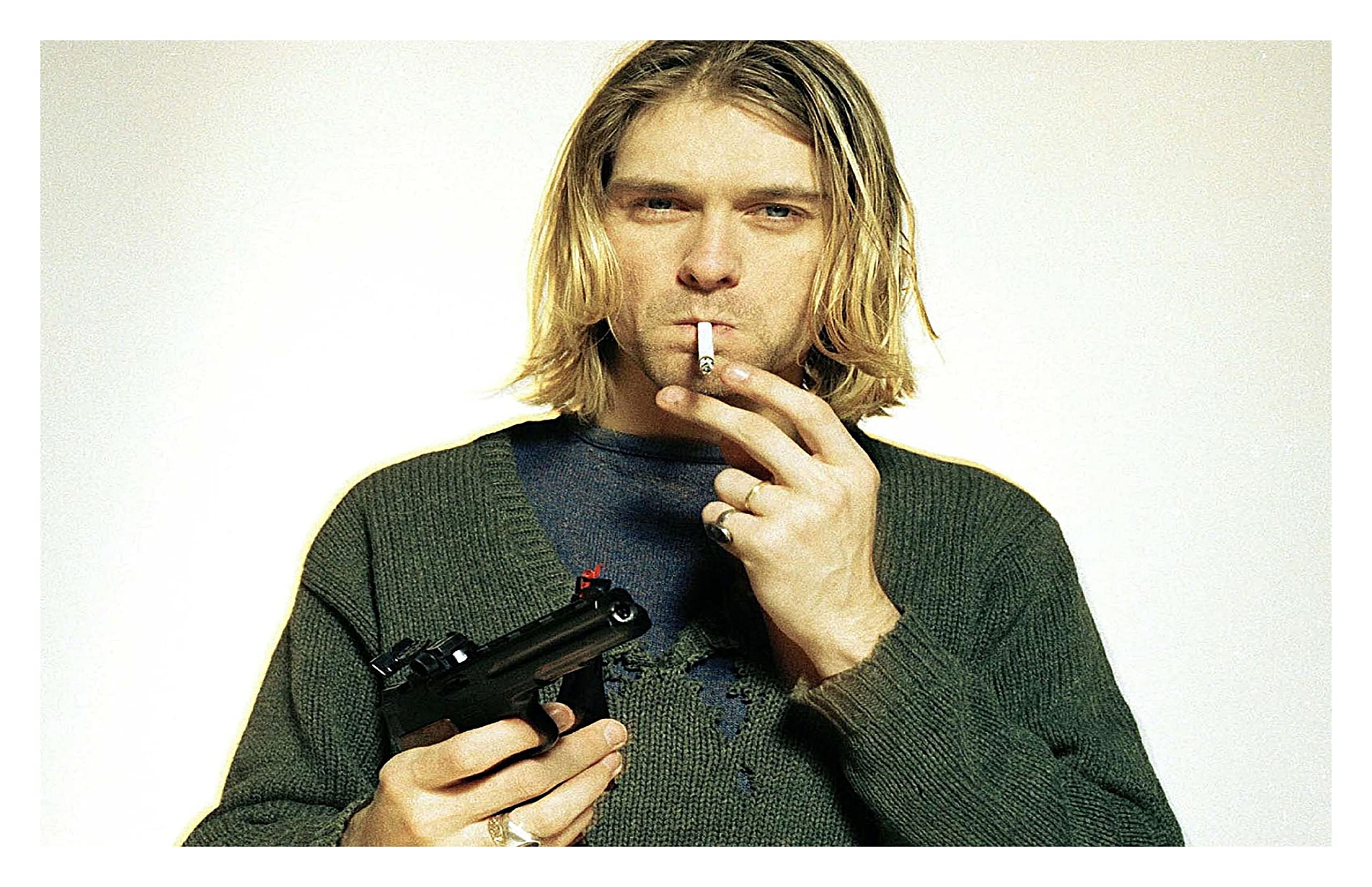 BALDAU PRINTS Nirvana Kurt Cobain Wall Poster For Room (Gloss Laminated, 12X18 Inch, 300 GSM) D49