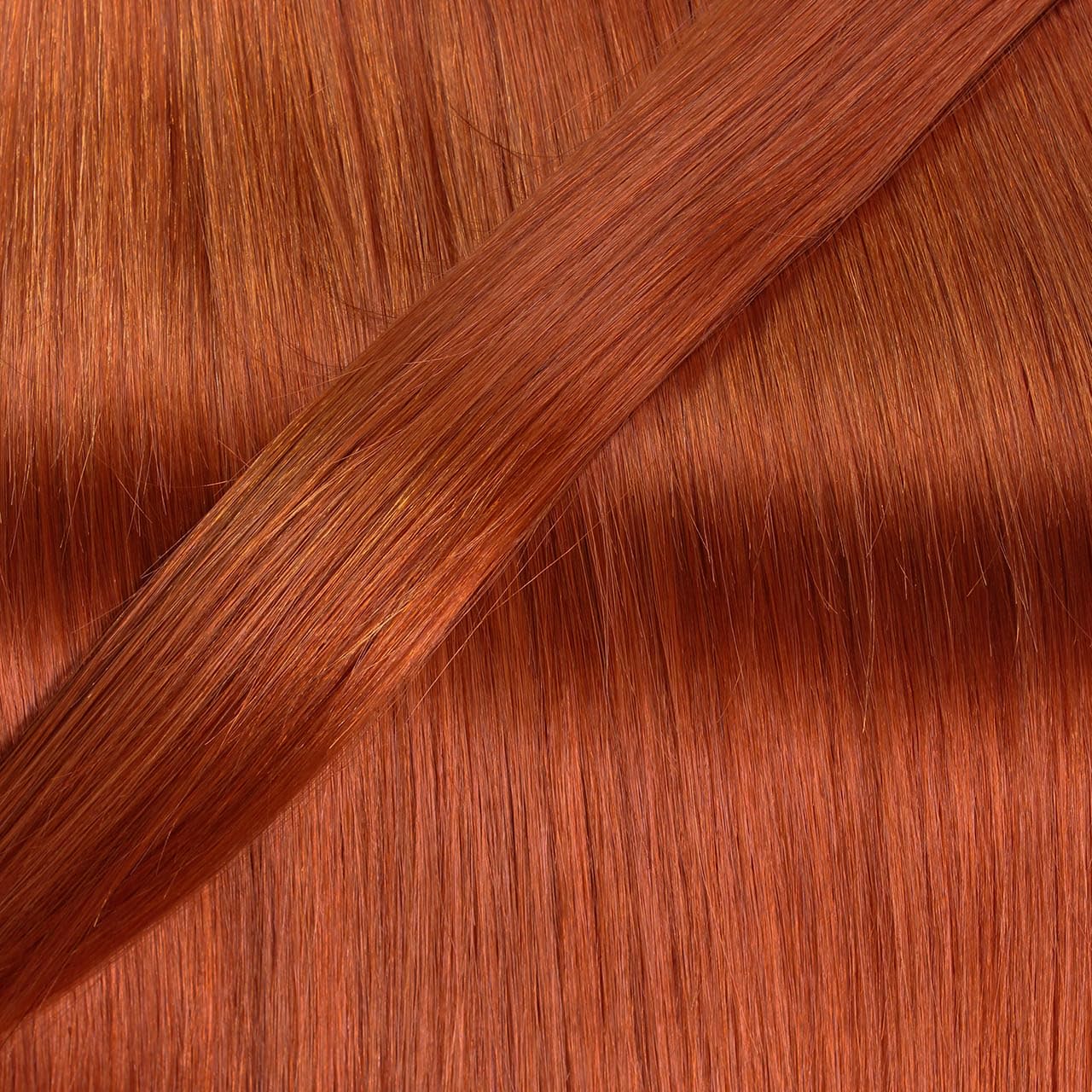hair2heart Echthaar Tressen zum Einnähen Extensions glatt - 40cm 100g 8/43 hellblond rot-gold