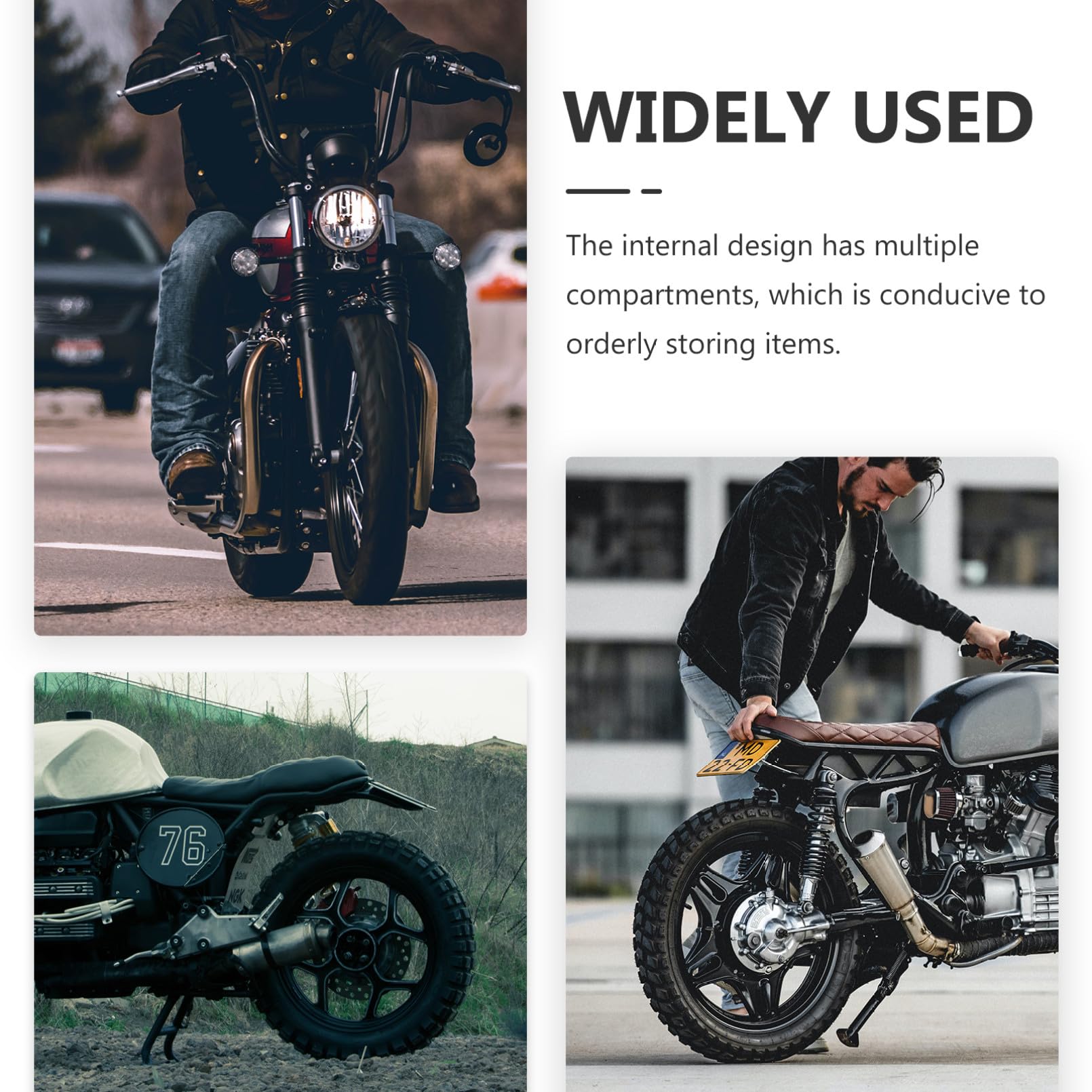 MAGICLULU Motorradtasche aus Oxford Gewebe Motorrad Rücksitztasche mit Mehreren Fächern für Helm Handy und Kleidung
