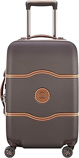 Chatelet Air Hardside Luggage, Spinner Wheels, Chocolate Brown, Checked-Medium 24 Inch