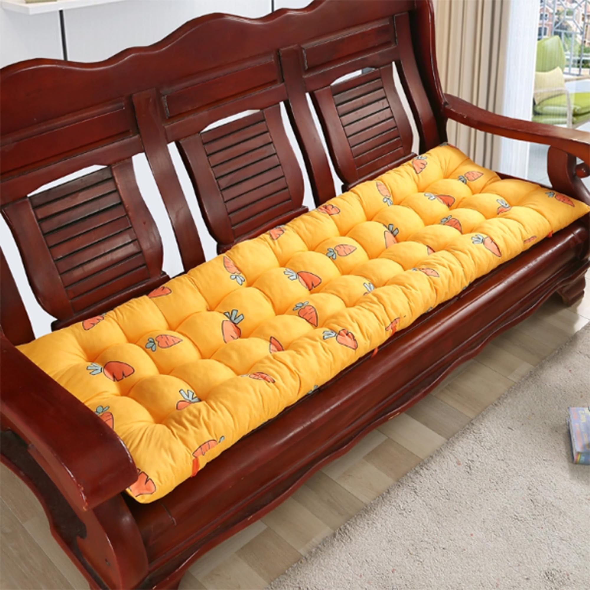 Coussin de banc en fourrure 55x190cm pour chaise de cuisine et balcon