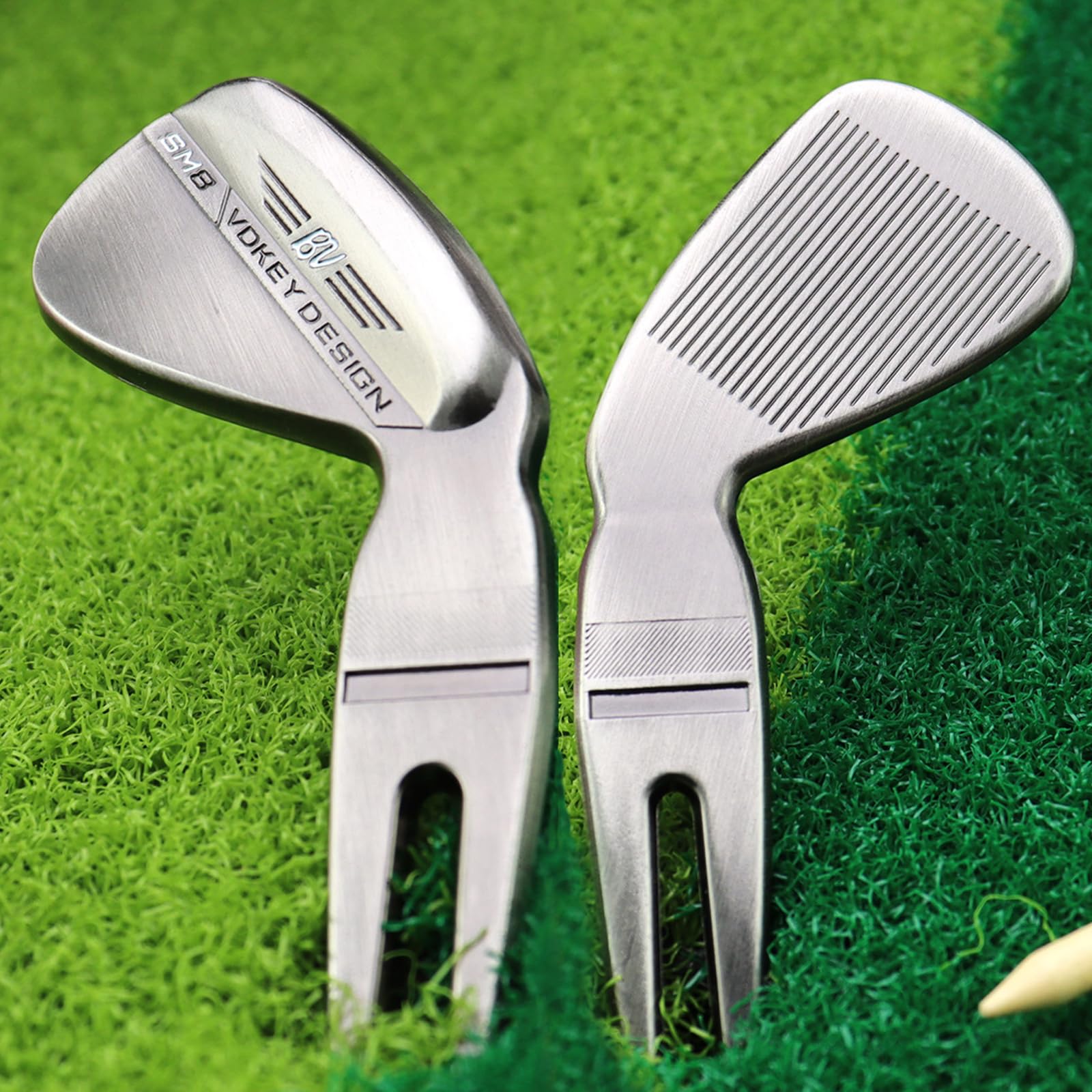SM8 Réparation de divot de golf en métal, design créatif de club avec marqueur de balle, accessoire de réparation de gazon durable pour terrains de golf - 3