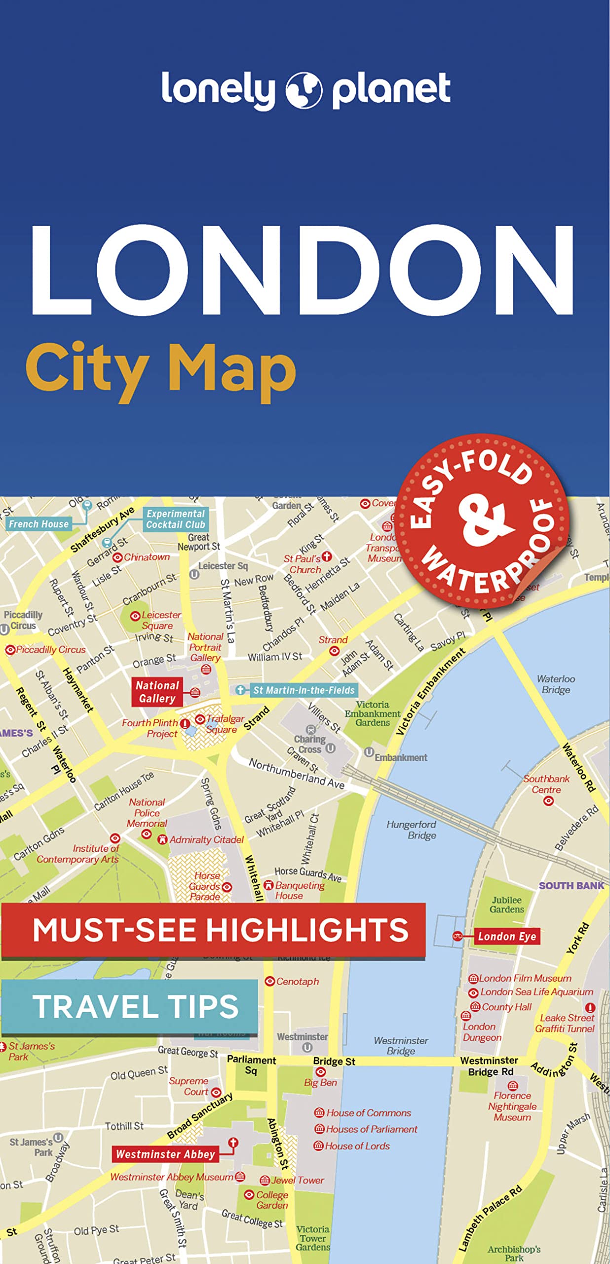 Lonely Planet London City Map: Durable, Waterproof, Easy-Fold Planning Map with Attractions & Walking Tours (Compact City Planning Maps)