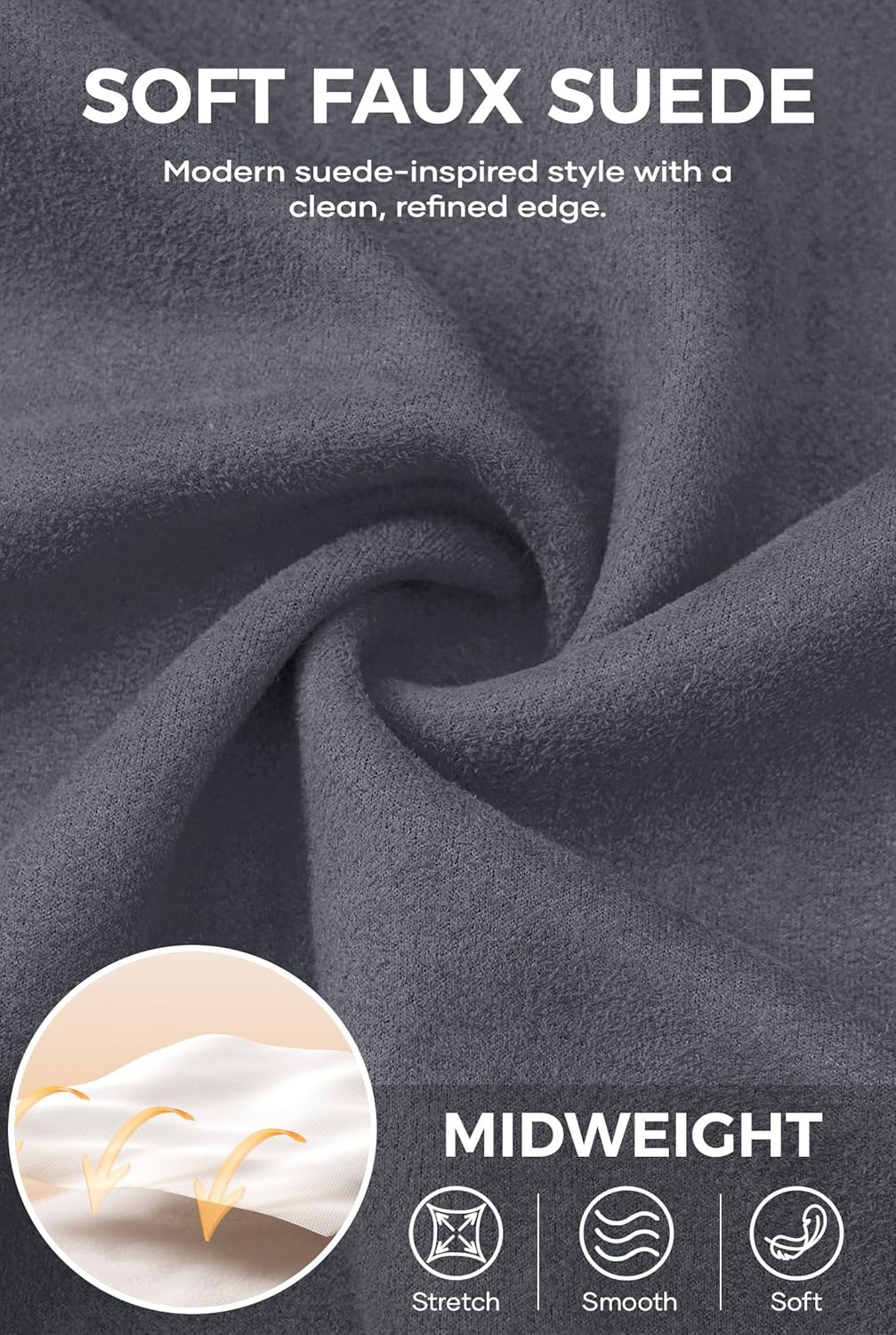 Men’s Bomber Jacket Faux Suede Midweight Casual Full-Zip Flight Coat (S-XXL) - Image 5