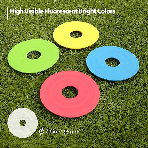 Miniatura 3 de Marcadores de entrenamiento de agilidad de conos de disco profesionales, paquete de 40, conos de campo planos para fútbol, baloncesto, conos de