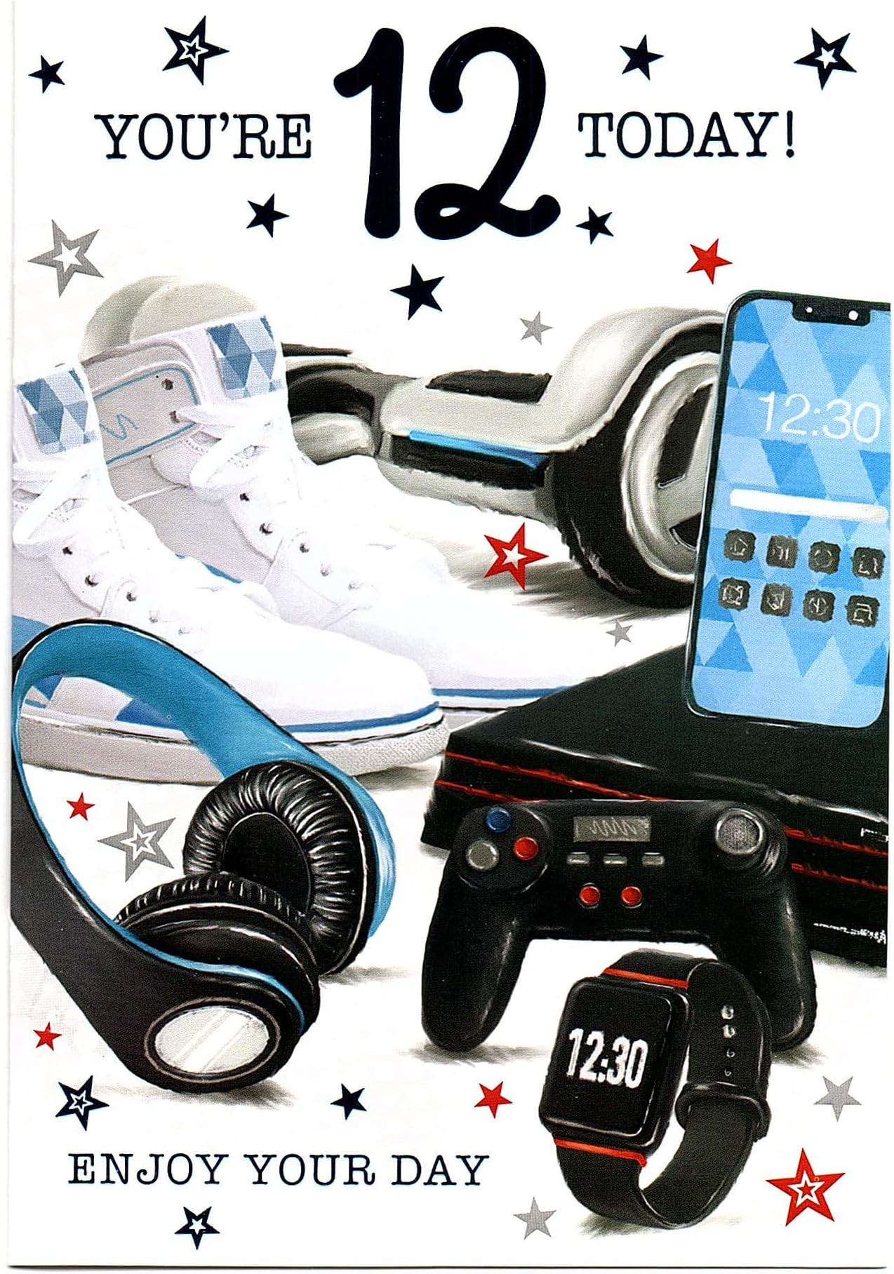 Birthday Card 12th Twelve (12) Year Old Boy Male Boys