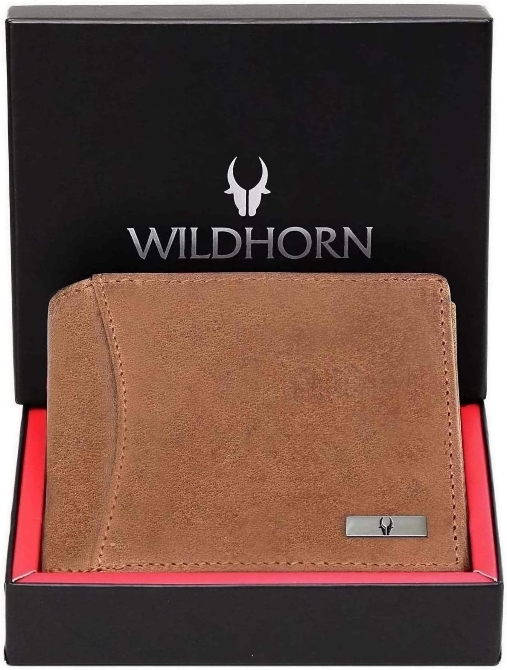 India RFID Protected Leather Men's Wallet, TAN HUNTER, Classic