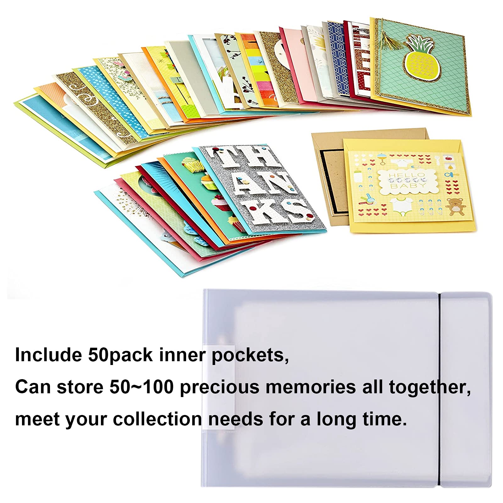 Amazon | NILSTOREY グリーティングカードオーガナイザー 50ページ以上