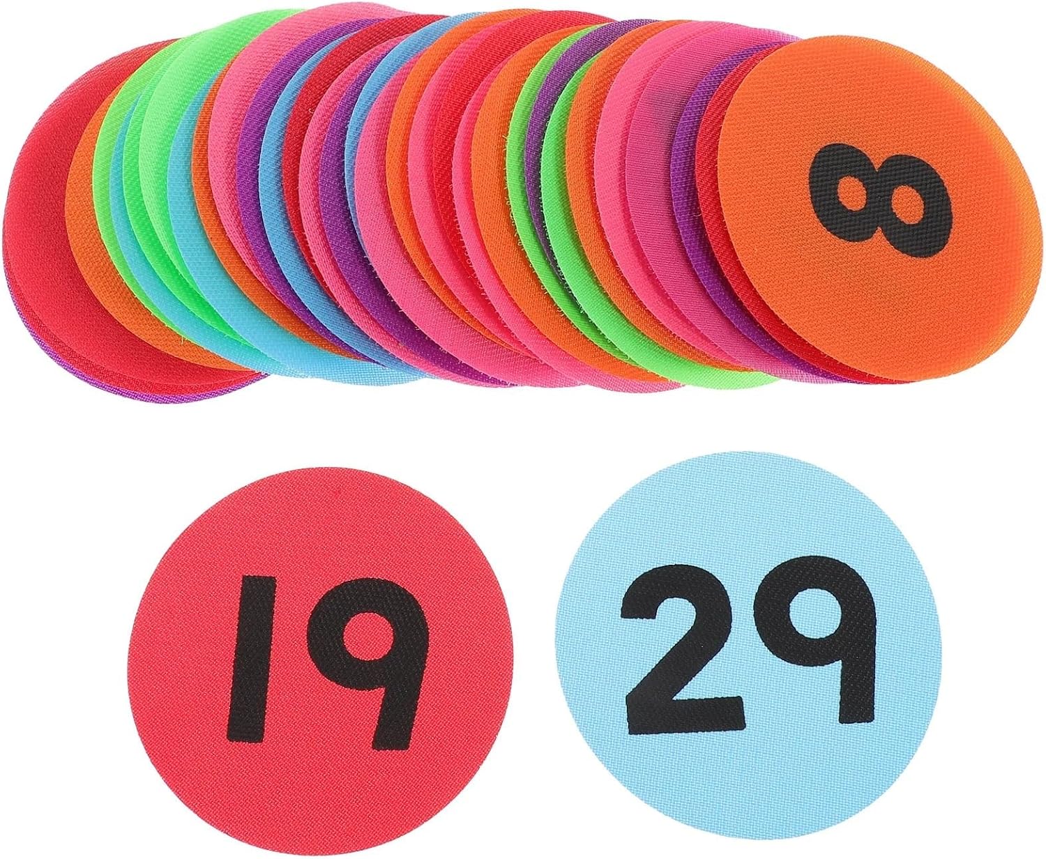 Spot Markers 2sets 36Pcs Self-Adhesive Number Stickers Colored Marking Labels for Classroom Floor Office Home Organization and Identification for Training Exercise Drills Gym Football